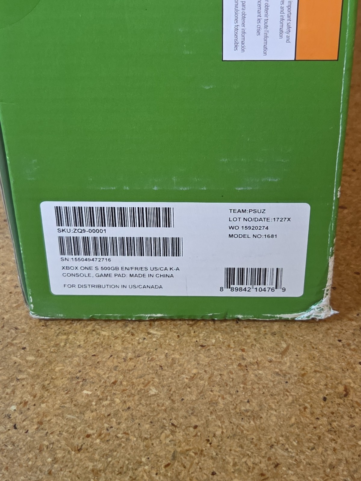Microsoft Xbox One 500GB White Console In Og. Box w/ HDMI, Pwr Cord, Controller