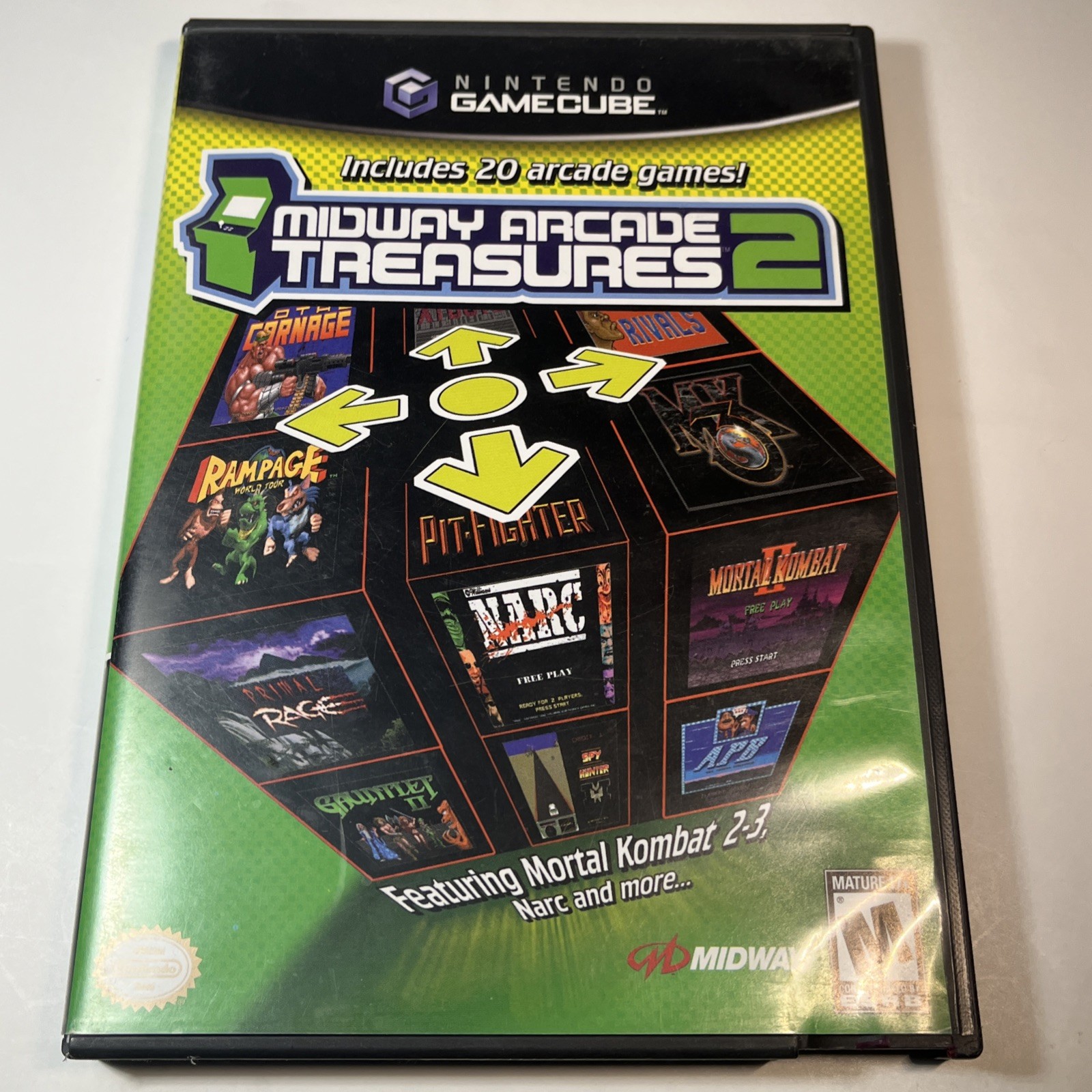 Midway Arcade Treasures 2 (Nintendo GameCube, 2004) CIB Complete w Manual Tested