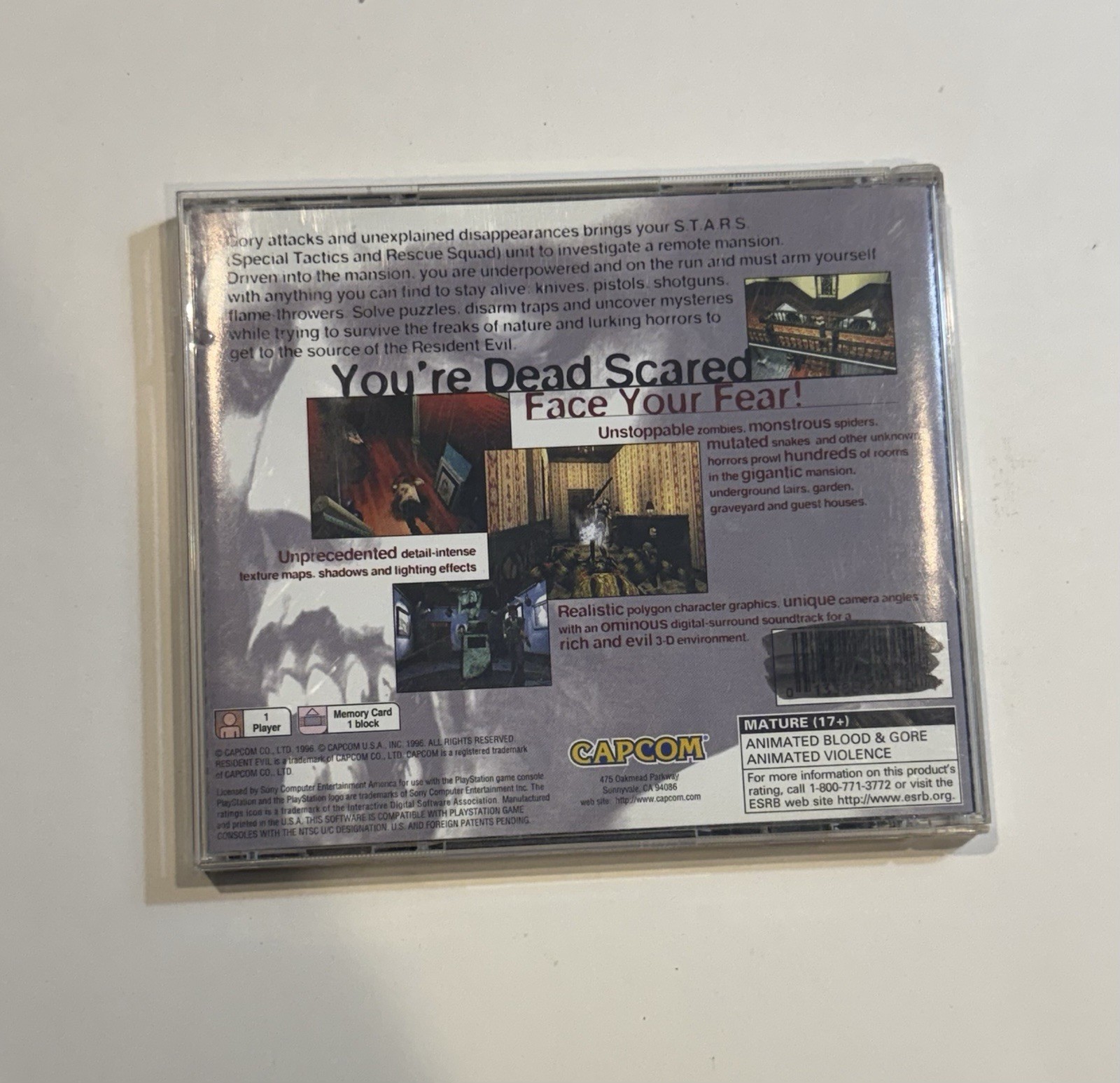 Resident Evil (Sony PlayStation 1, 1996) PS1 CIB Complete W Manual/Reg
