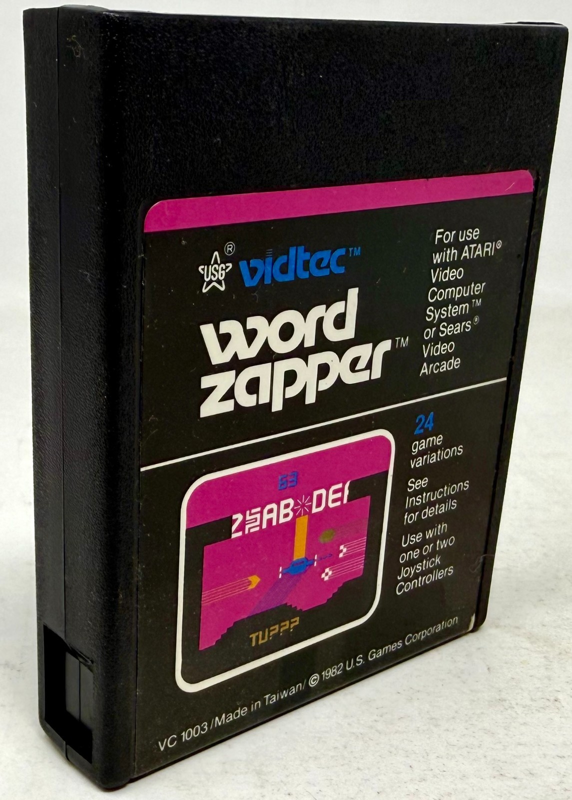 Word Zapper ATARI 2600 Video Game Cartridge 1982 By Vidtec