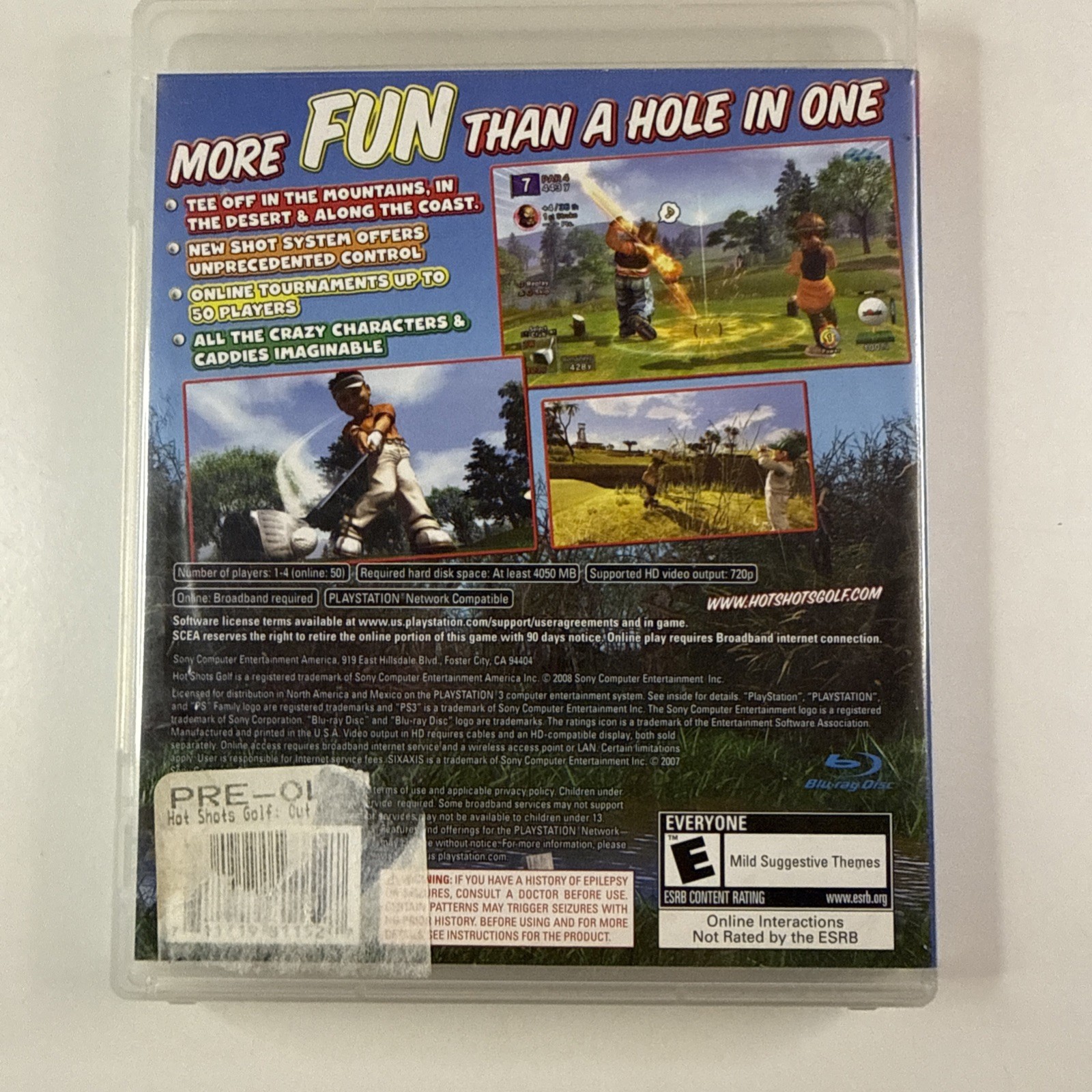 Hot Shots Golf: Out of Bounds (Sony PlayStation 3, 2008) Complete Tested