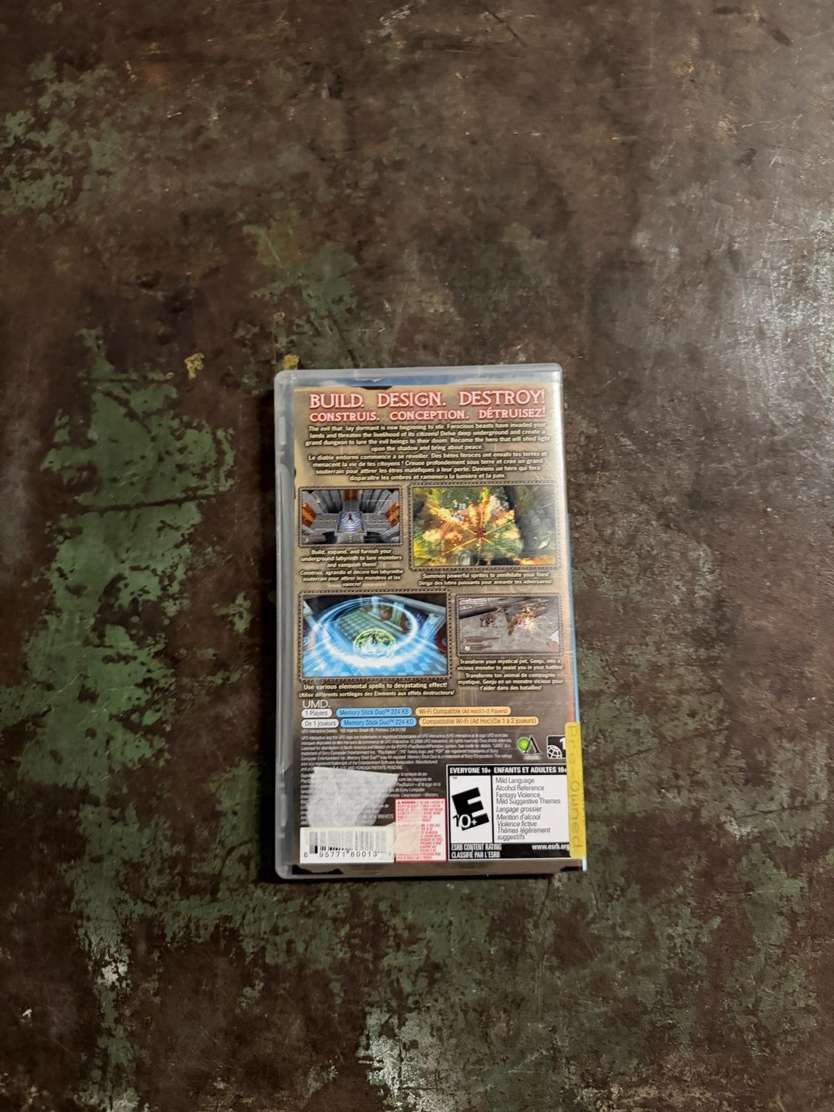 Dungeon Maker: The Hidden War PSP Game E10+ UFO Interactive NTSC-U/C Manual