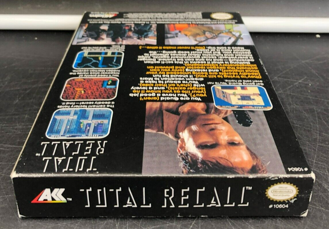 TOTAL RECALL Nintendo NES Video Game Box & Cartridge *OPEN BOX, SEE PICS*