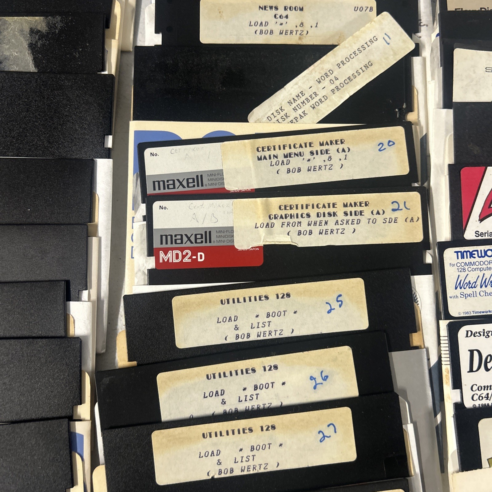 Commodore 64 Floppy Disks With Games Selling As Is for Blank Disk LOT Of 60