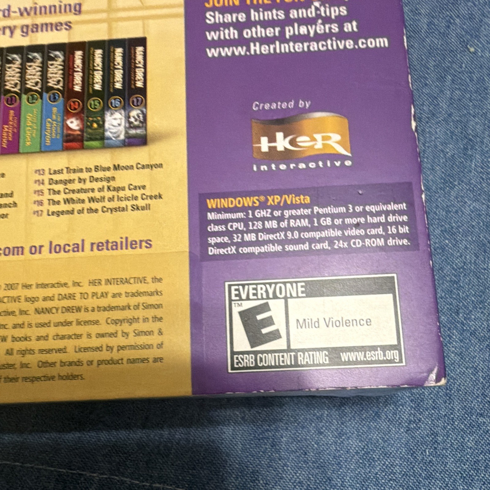 Her Interactive Nancy Drew: Legend of the Crystal Skull PC 2007 Mystery E