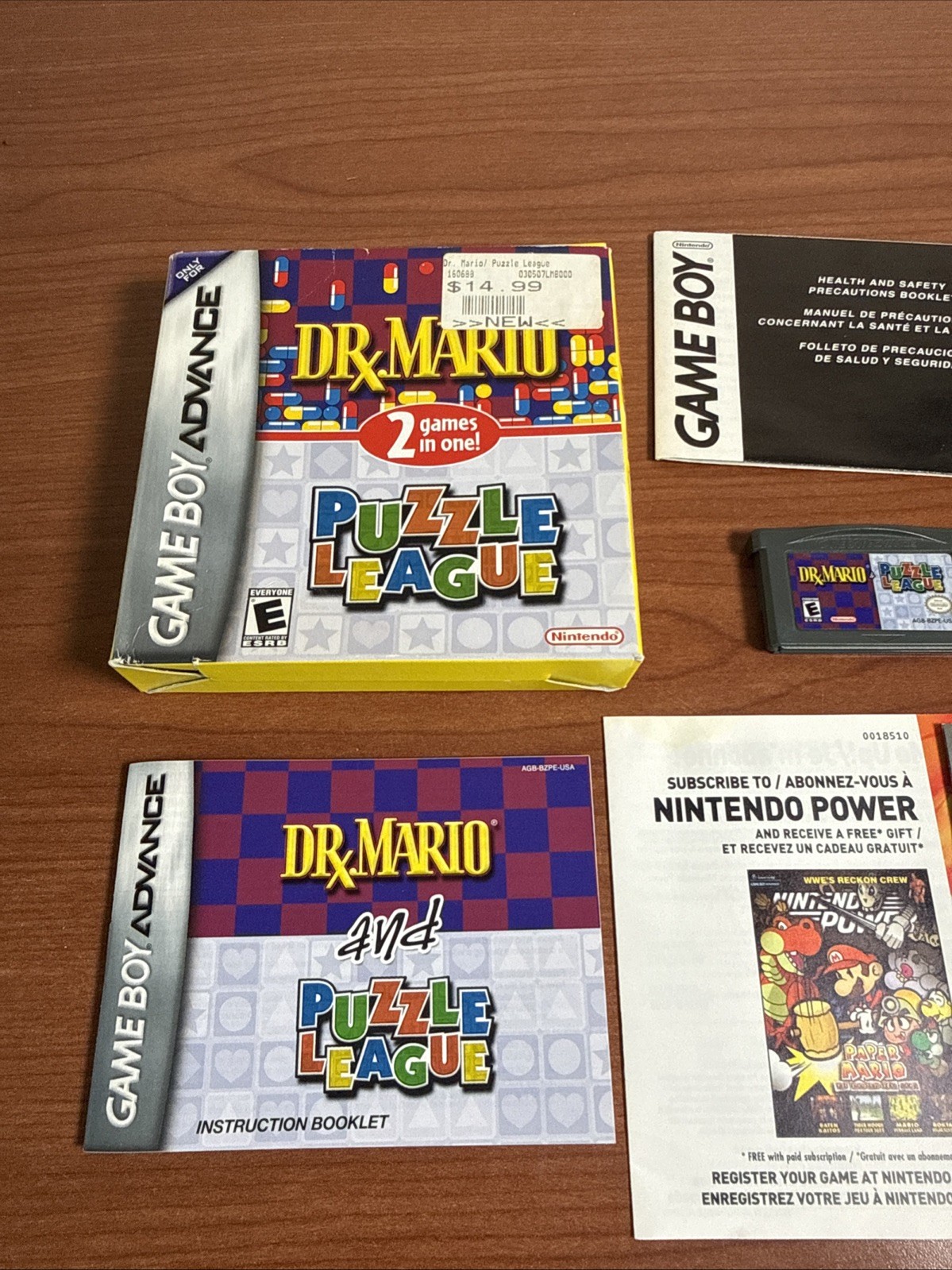 Dr. Mario & Puzzle League Nintendo Game Boy Advance 2005 GBA DS Complete CIB!