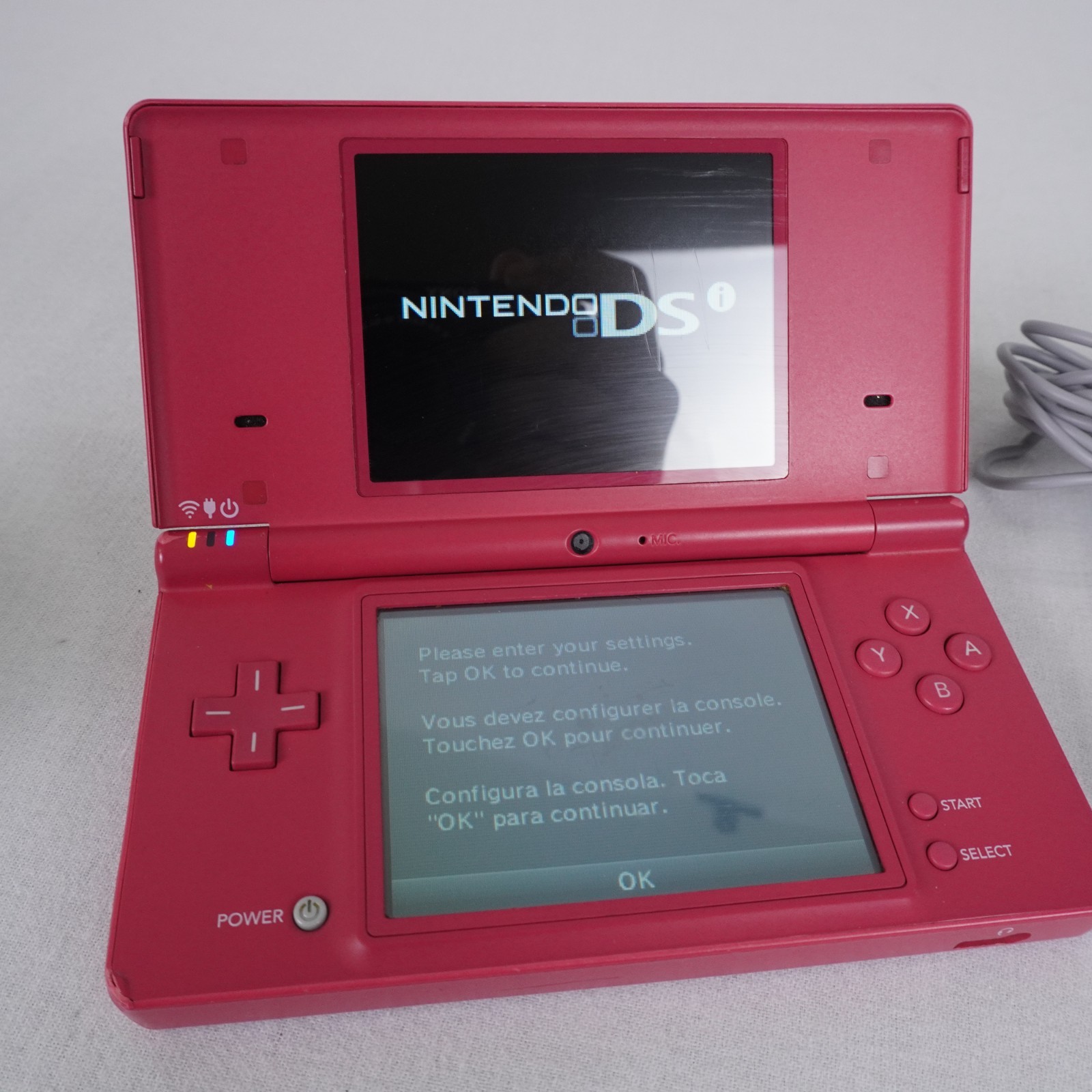 Nintendo DSi Pink Handheld Console w/ AC Adapter