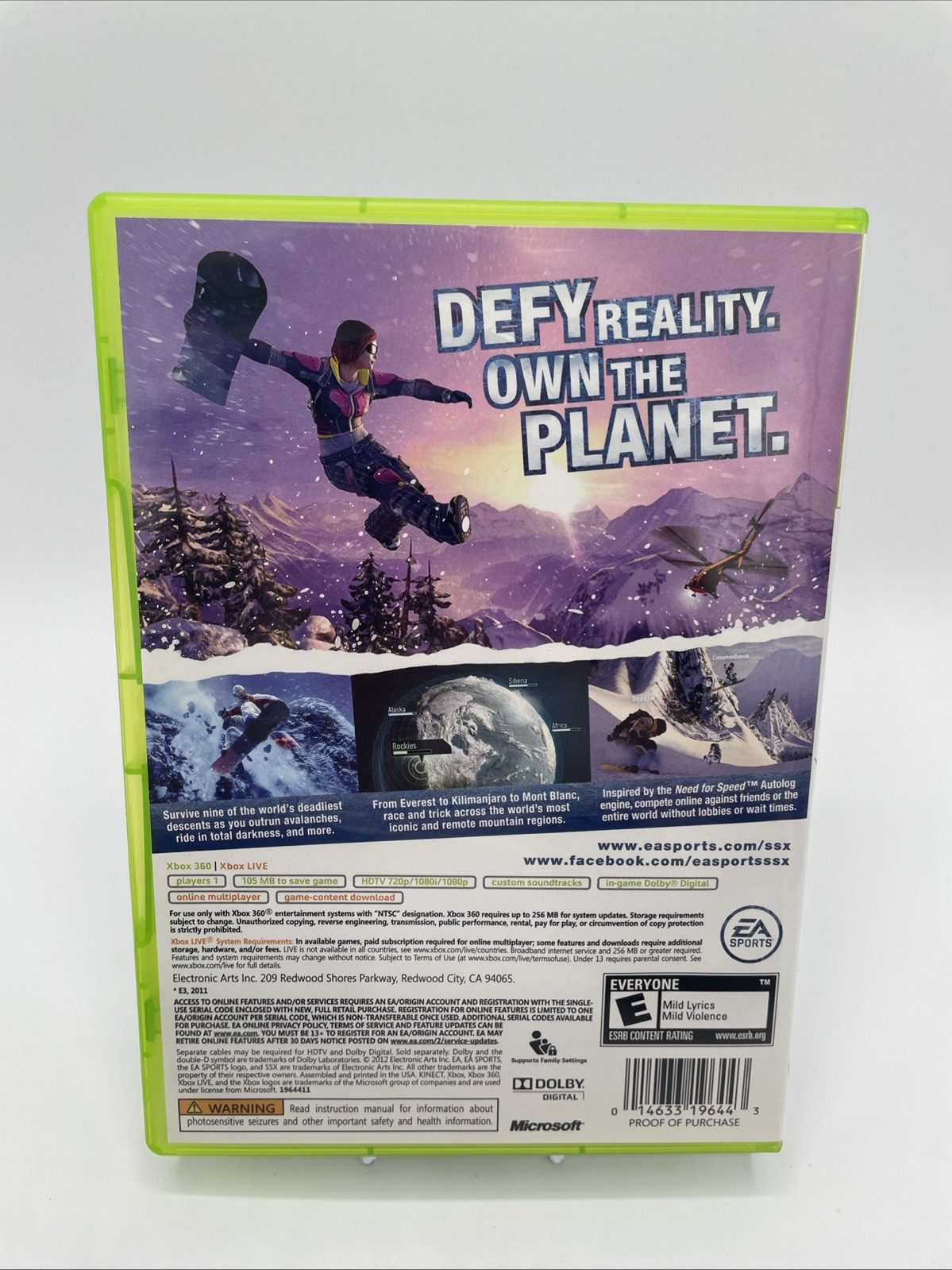 SSX Xbox 360 Complete CIB + Inserts