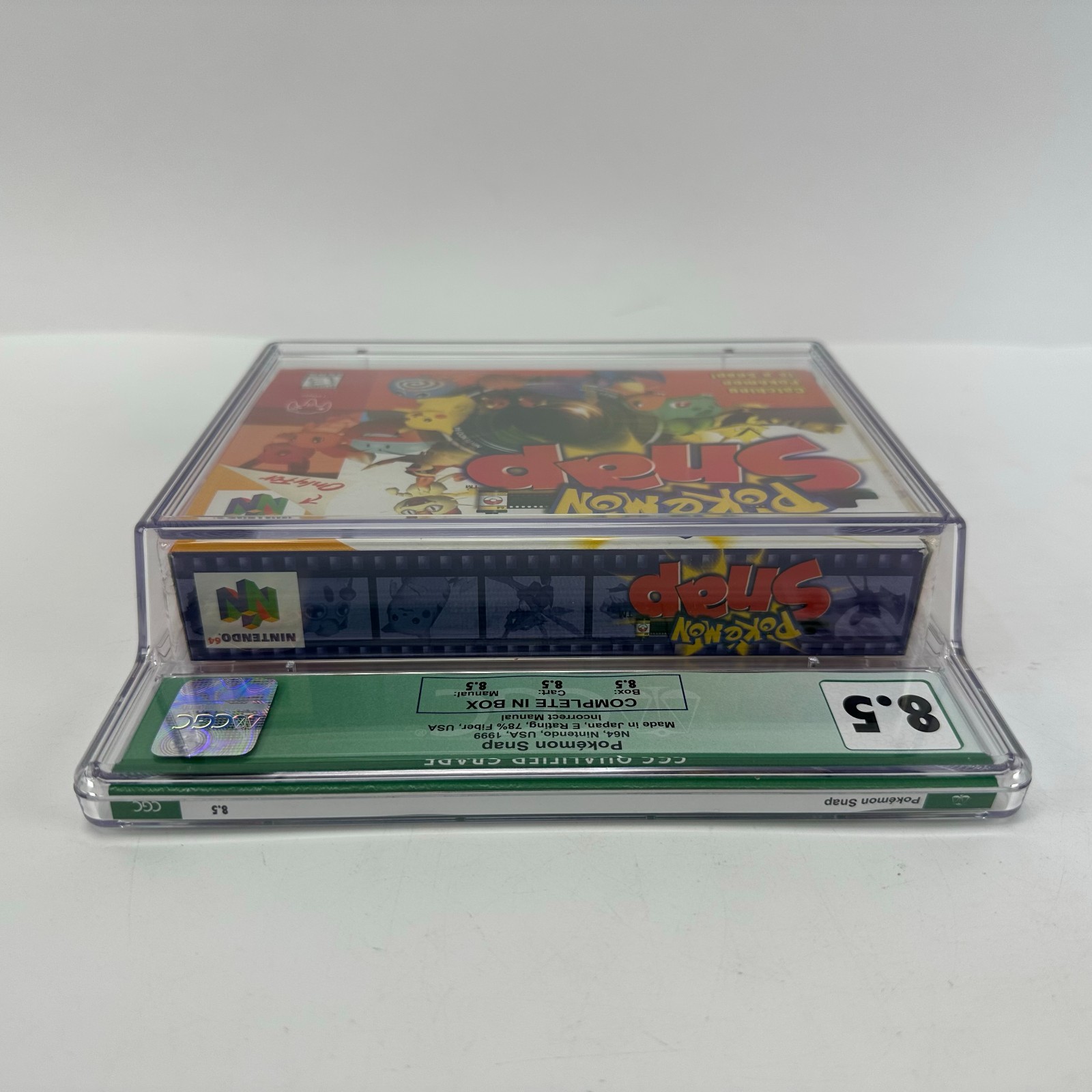 Pokémon Snap Nintendo 64 CIB CGC Graded 8.5 Q 78% Fiber