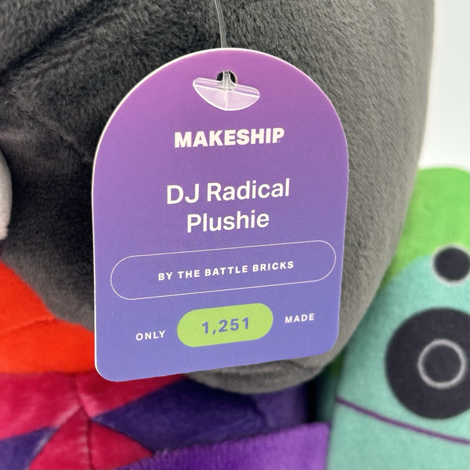 Makeship DJ Radical Plush The Battle Bricks Game RARE Limited Edition NWT