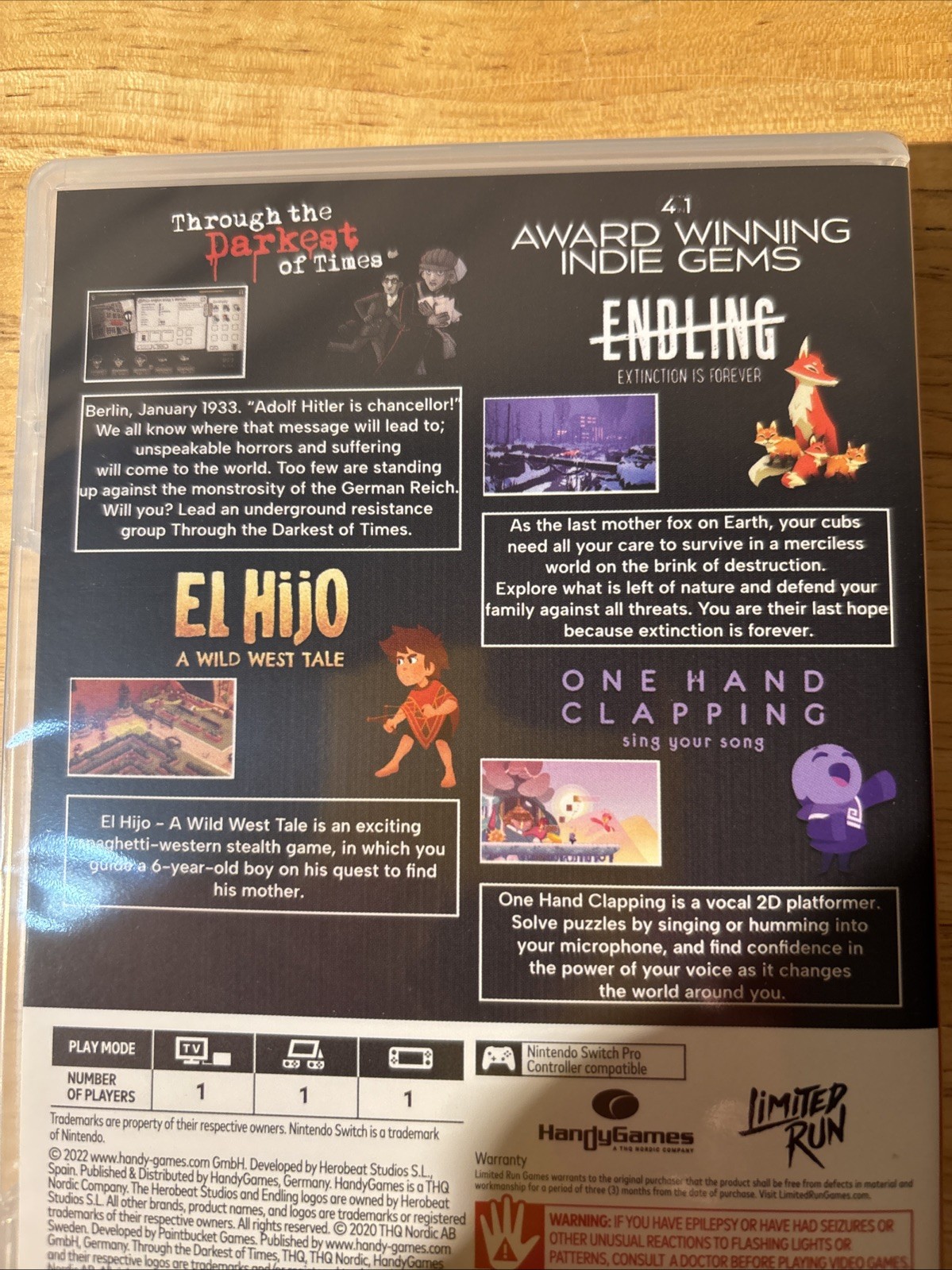 BRAND NEW 4 IN 1 BUNDLE AWARD WINNING INDIE GEMS LIMITED RUN GAMES U.S. ESRB