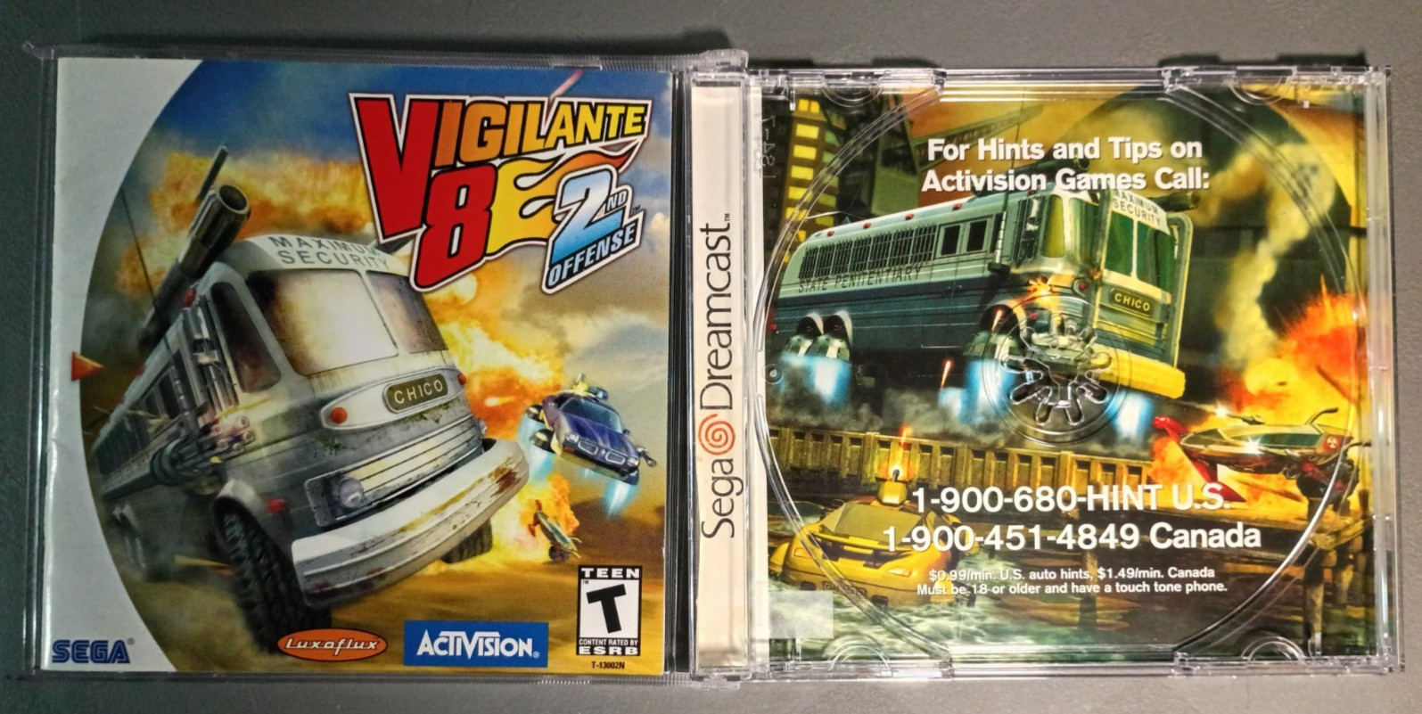 Vigilante 8: 2nd Offense (Sega Dreamcast, 1999) NO GAME DISK