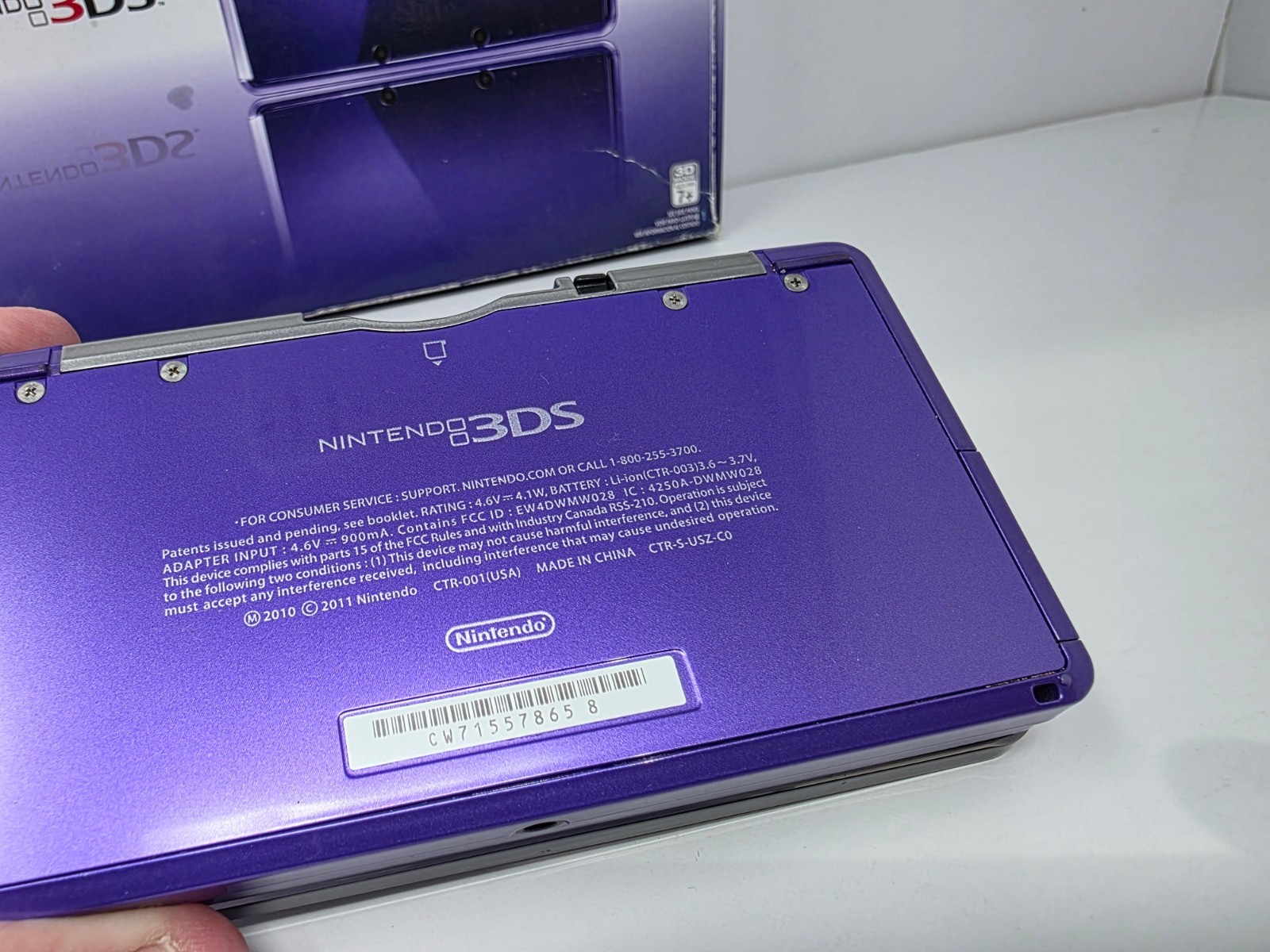 Nintendo 3DS Handheld Console Midnight Purple (Complete in Box Cib) * NTSC-USA
