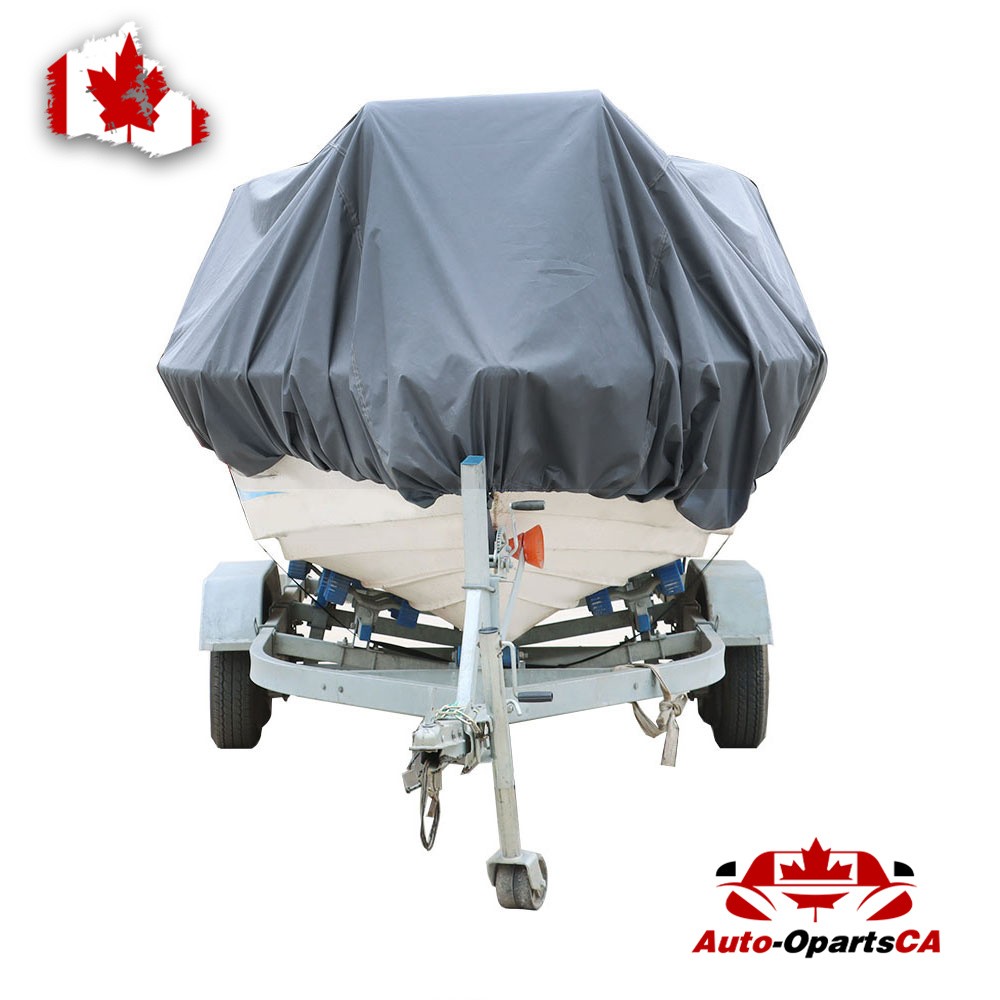 210D 14-16 Ft Boat Cover Heavy Duty Trailerable Waterproof 90″ Grey