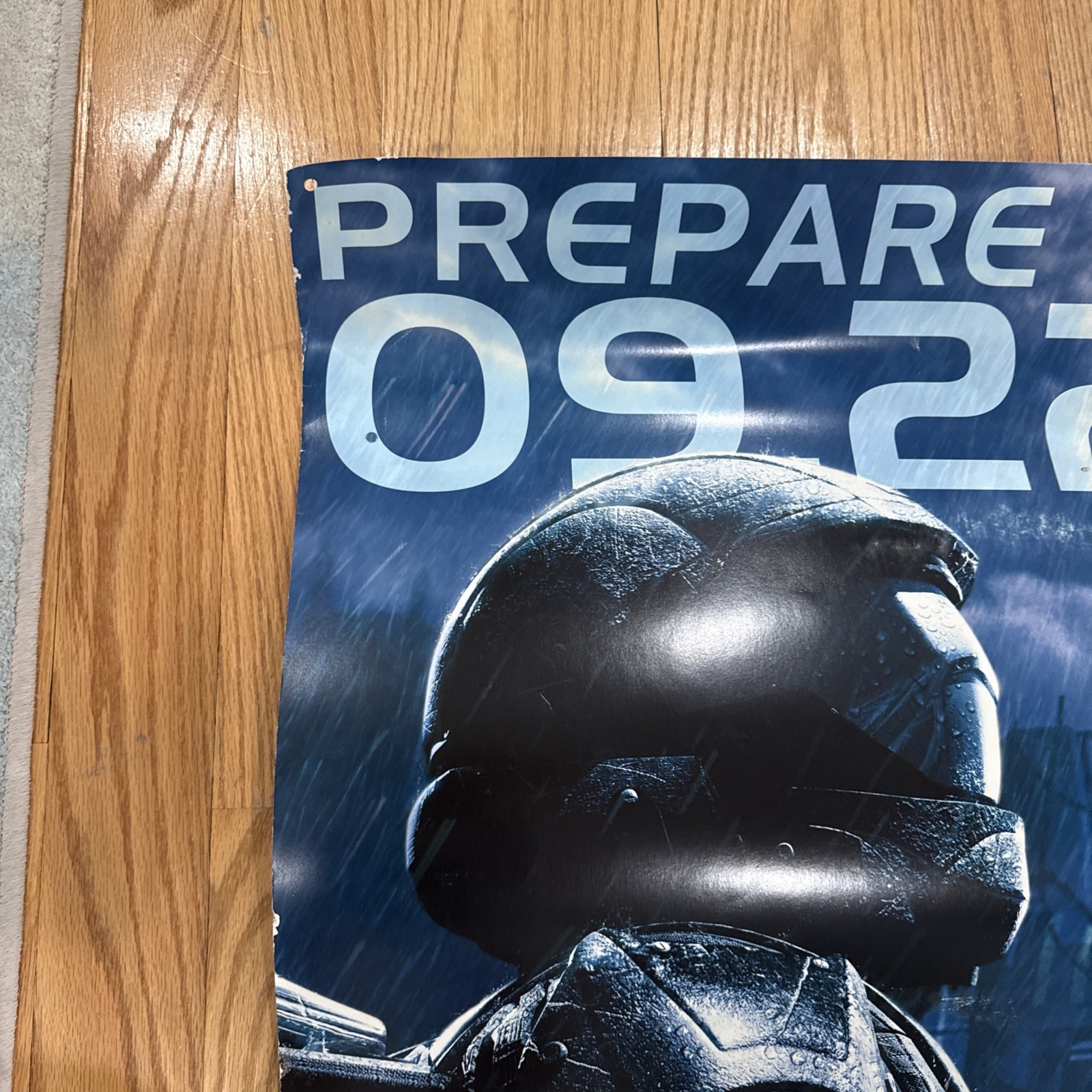 Halo 3 ODST GameStop Dual Sided Promotional Poster 33×48 – See Pics For Damage