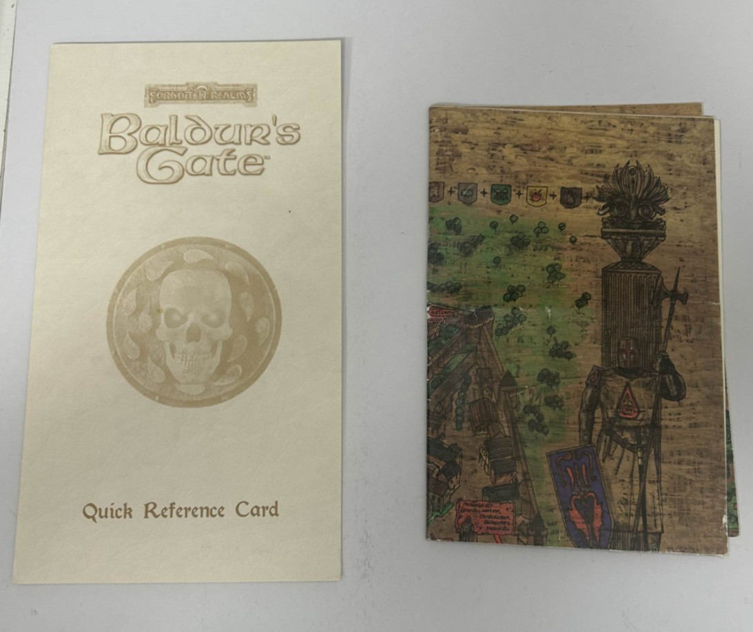 Baldur’s Gate Forgotten Realms 6 Disc PC CD-ROM Includes Reference Card and Map