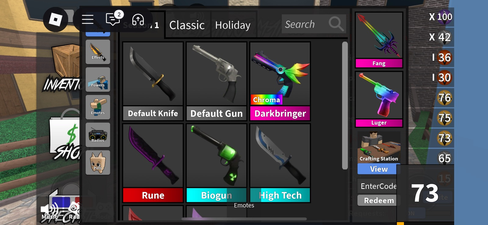 Roblox Murder Mystery 2 MM2 All Chroma Godly Knives Guns *FAST DELIVERY*