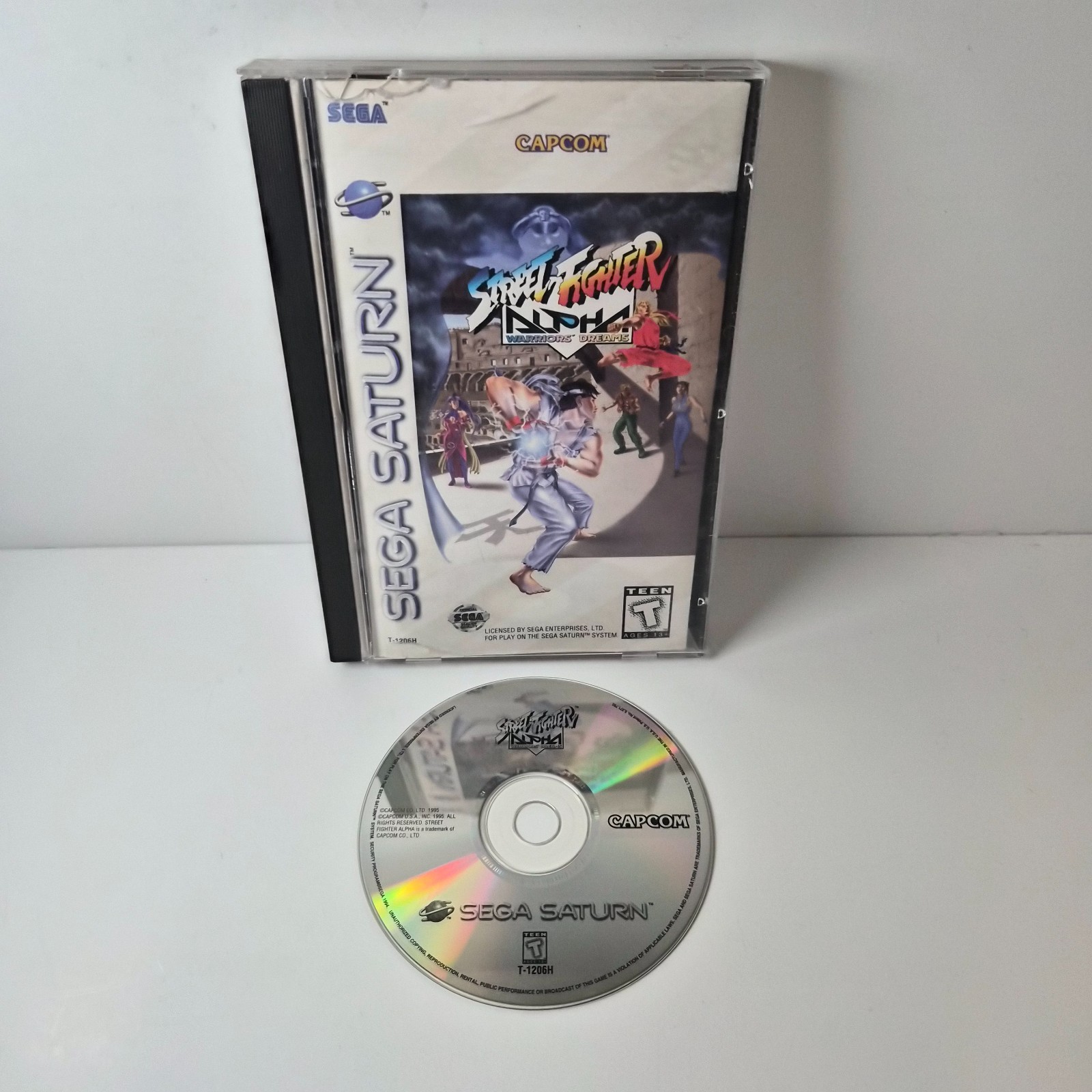 Street Fighter Alpha Warriors Dreams Sega Saturn Tested w/ Longbox Manual