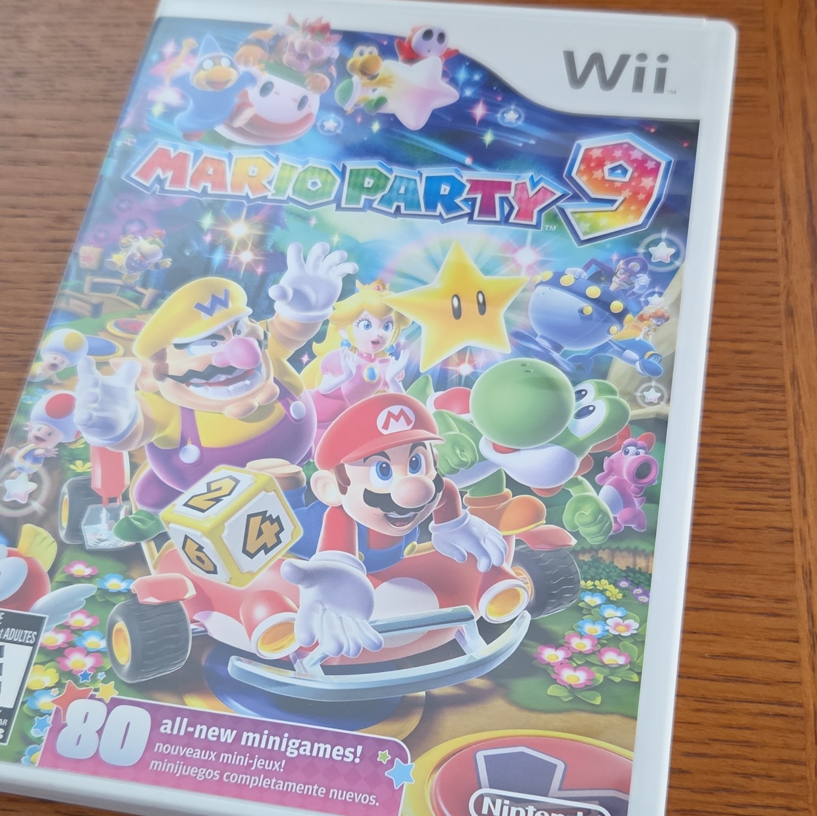 Nintendo Wii Mario Party 9 Original DVD Keep Case Only w/ Cover Art (NO DISC)