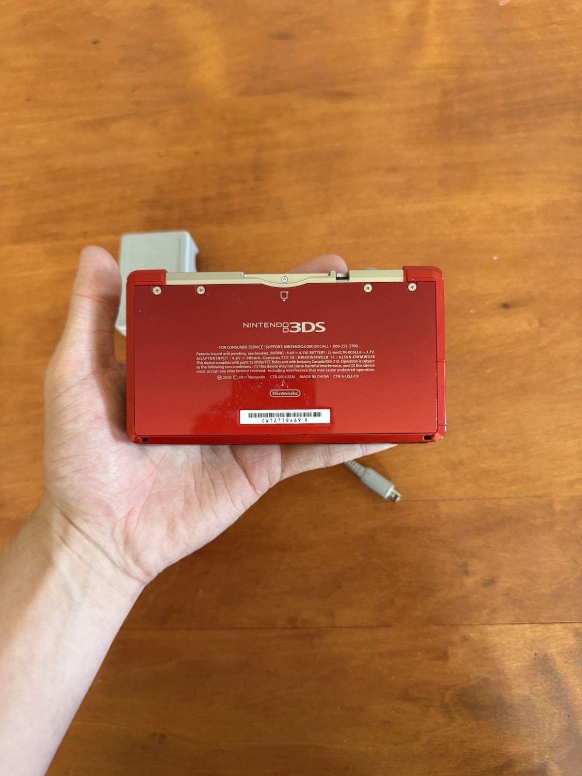 Nintendo 3DS Flame Red Console w/Charger – Great Condition – Tested & Ships Fast