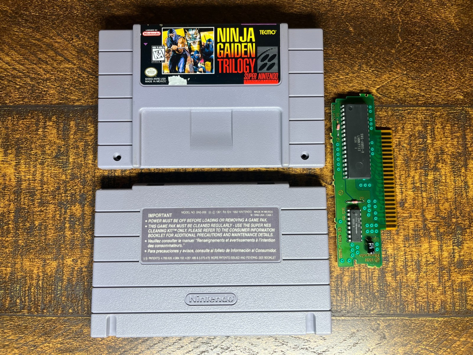 Ninja Gaiden Trilogy SNES Cartridge Loose Authentic