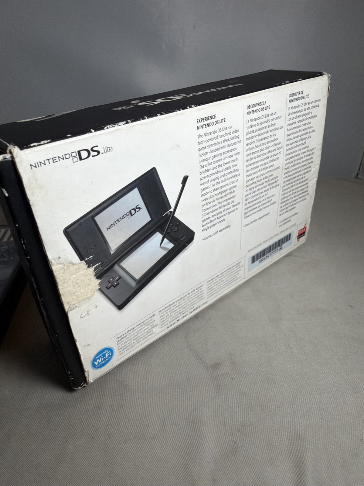 Nintendo DS Lite Onyx Black USG-001 Complete In Box CIB” Please Read”