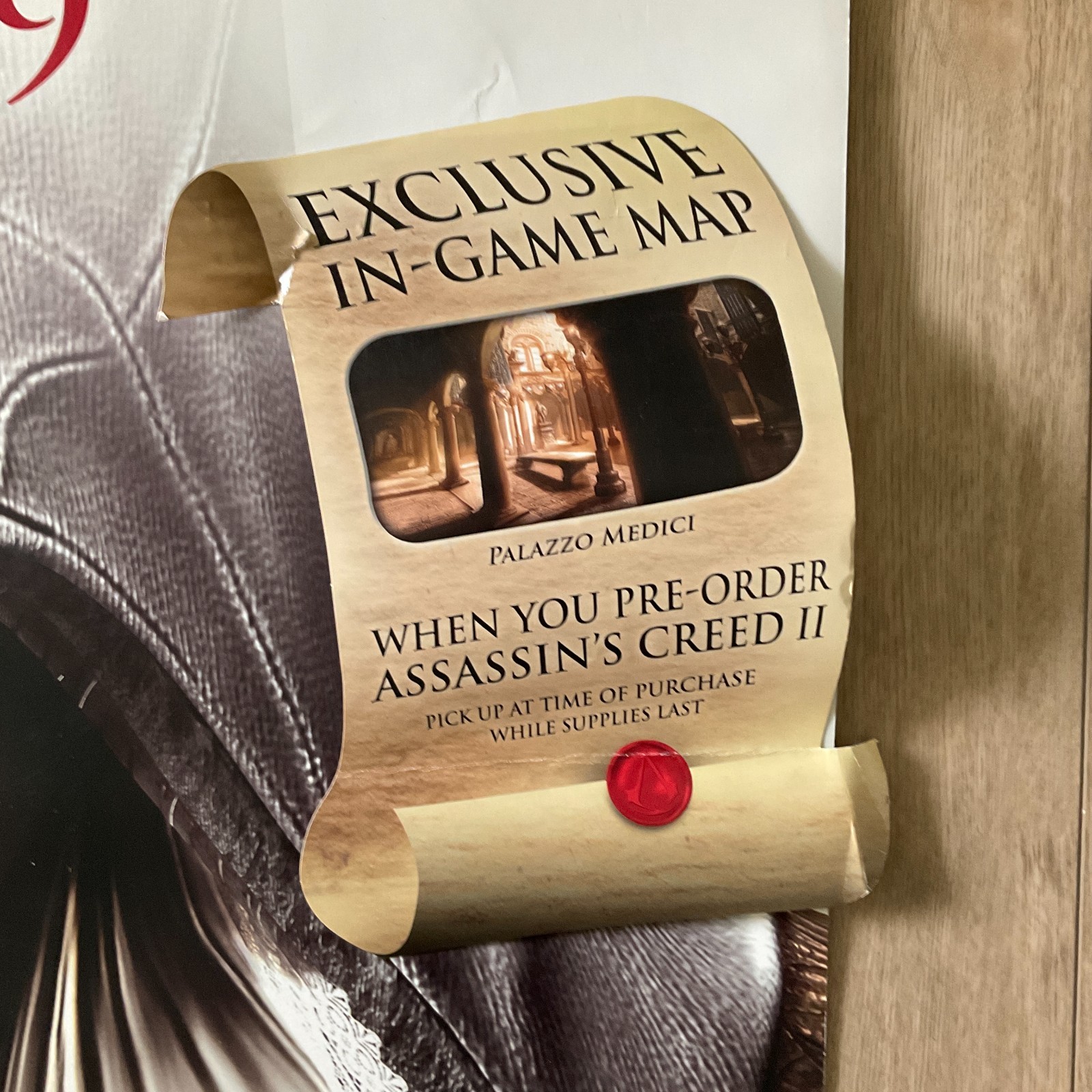 Assassin’s Creed II 2009 HUGE Store Display Sign Video Game Promo 33×48 Banner