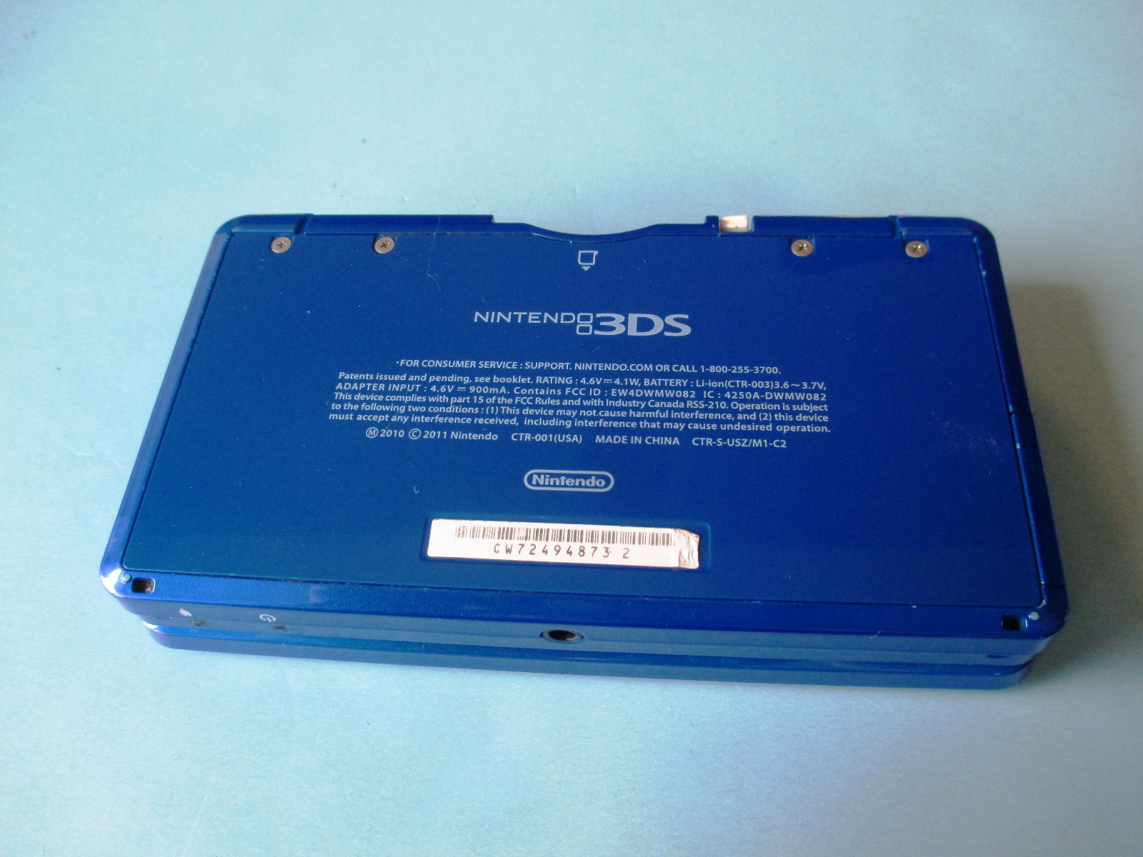 Nintendo 3DS Luigi’s Mansion: Dark Moon Cobalt Blue System w/Charger FREE Ship!