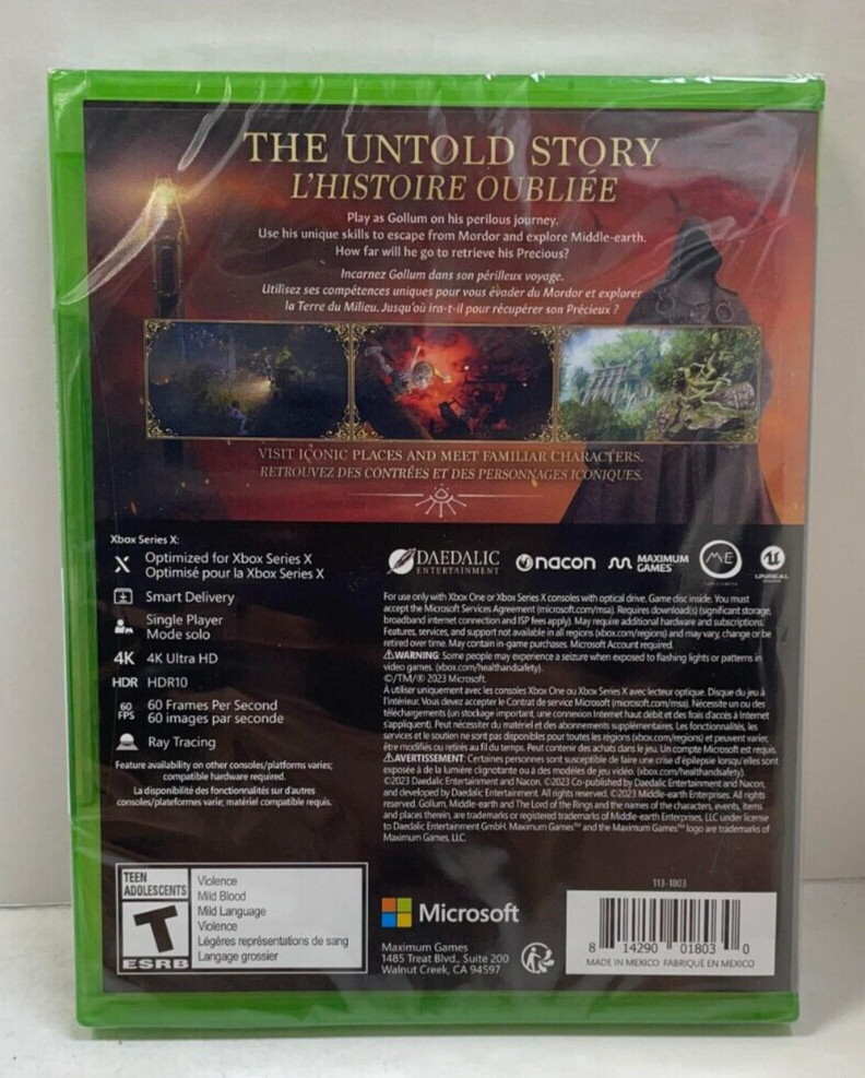 The Lord of the Rings: Gollum (Xbox One/Xbox Series X)