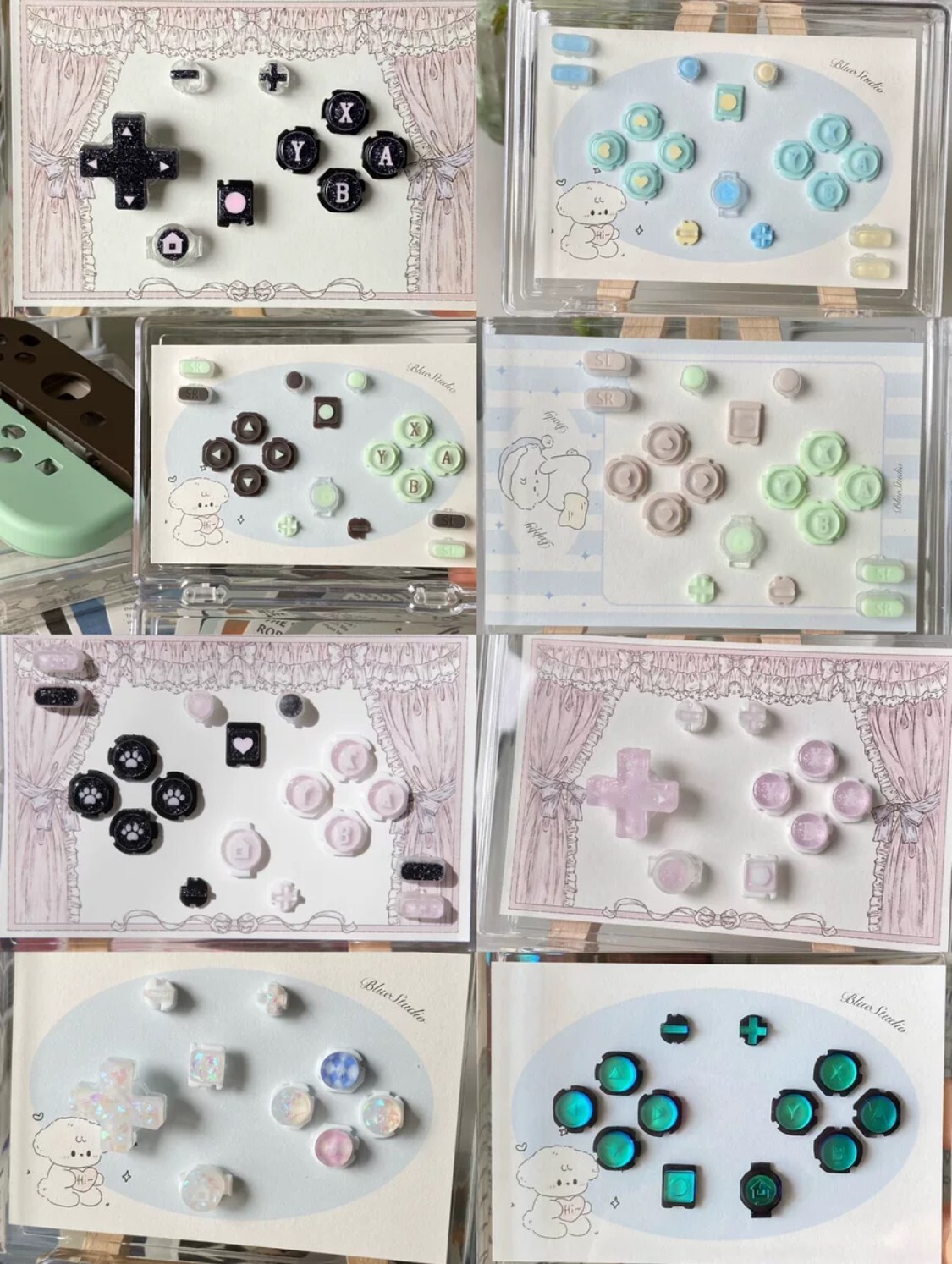 Cute custom switch replacement buttons set