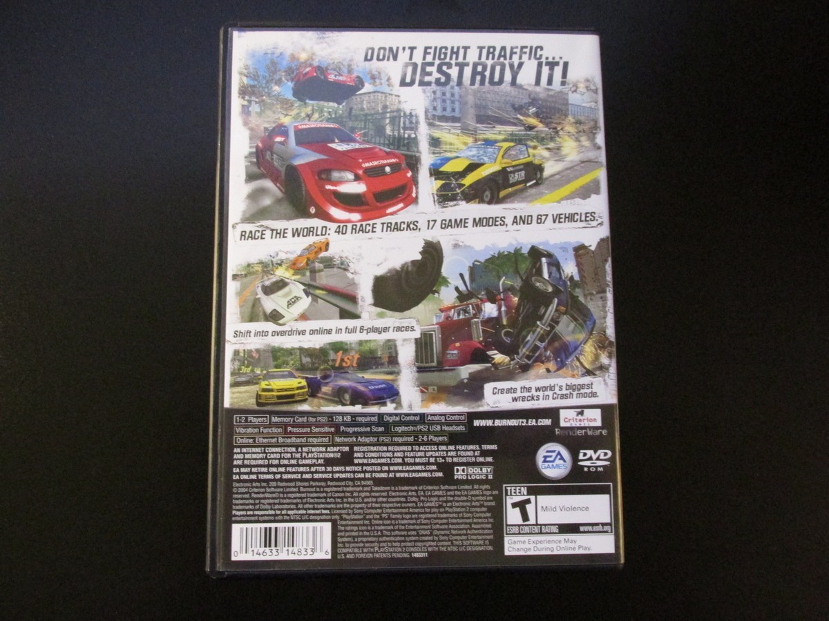 Burnout 3 Takedown (SONY PlayStation 2, 2004) PS2 COMPLETE NEW PRISTINE MINT