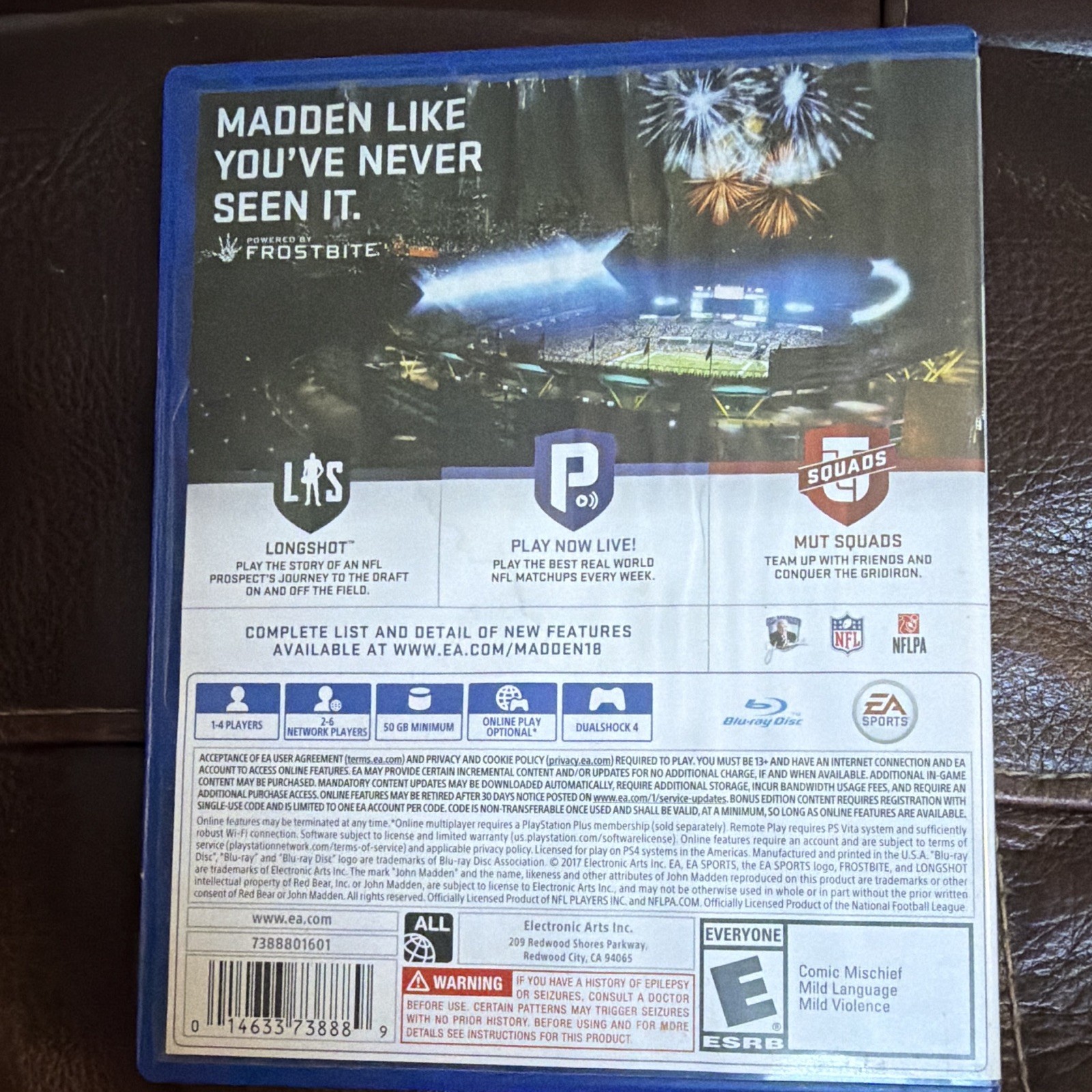 EA SPORTS Madden NFL 18 PS4 Sports Multiplayer American Football E NTSC-U/C 2017