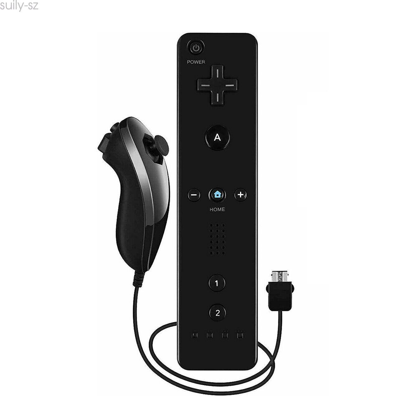 2in1 Motion Plus Remote and Nunchuck Controllers for Wii & Wii U Wiimote 4Pack