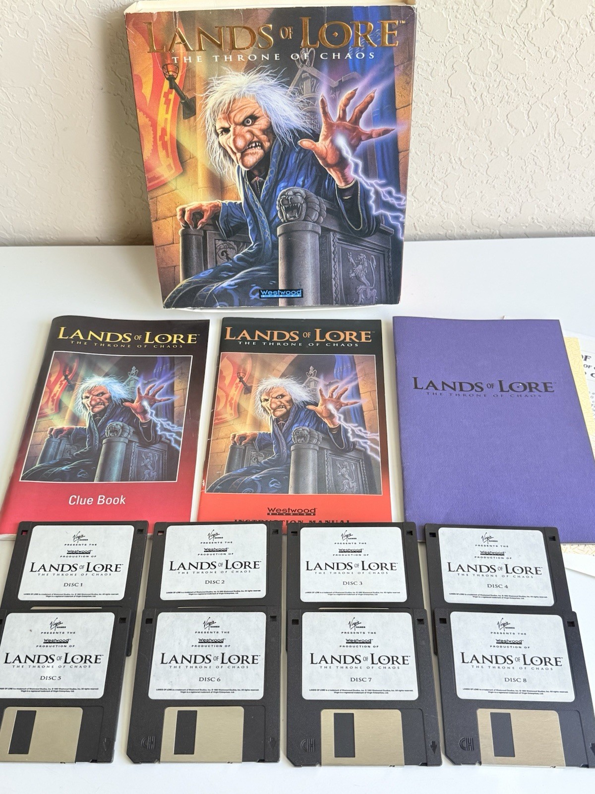 Lands of Lore: The Throne of Chaos 1993 IBM/PC 3.5” Floppy Disk Big Box Game