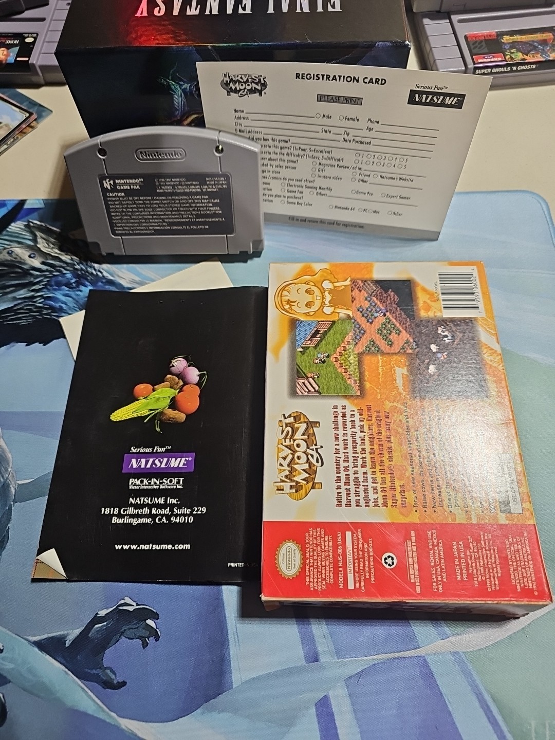 Harvest Moon 64 N64 CIB Box And Inserts Registration Card Authentic 🇺🇸