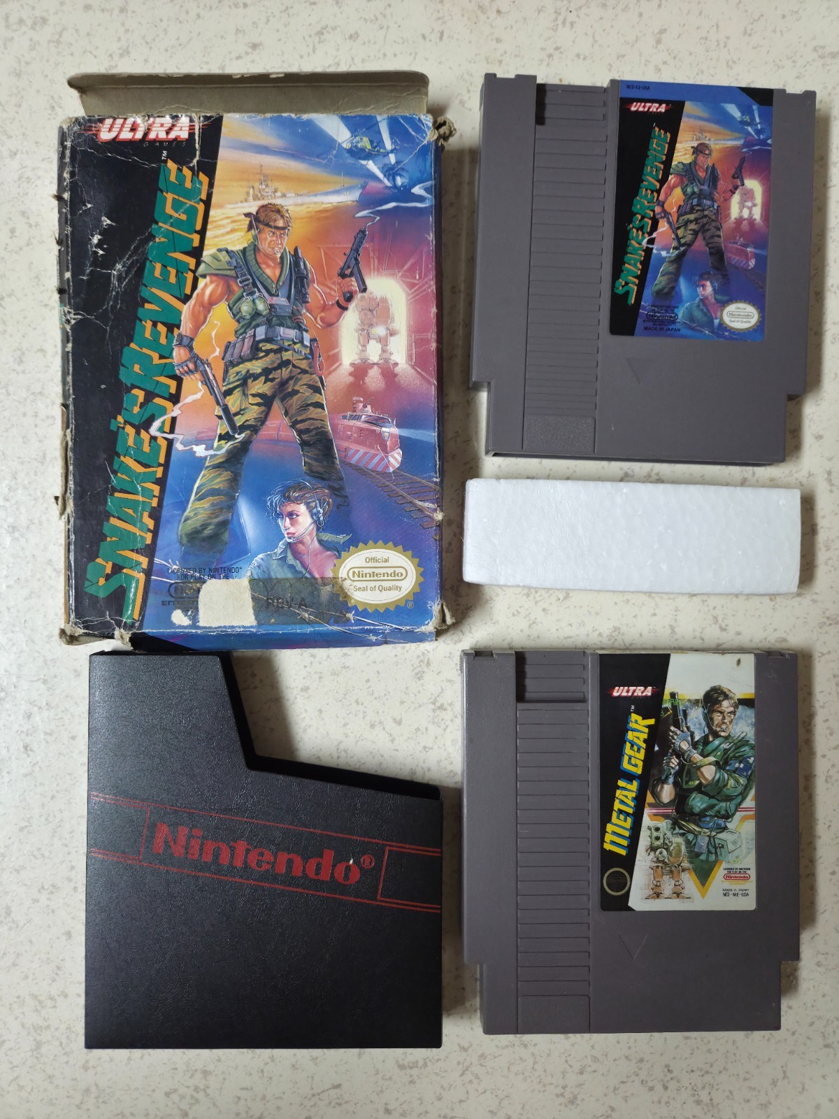 METAL GEAR & METAL GEAR 2 SNAKE’S REVENGE NES GAME W BOX! NINTENDO KONAMI TESTED
