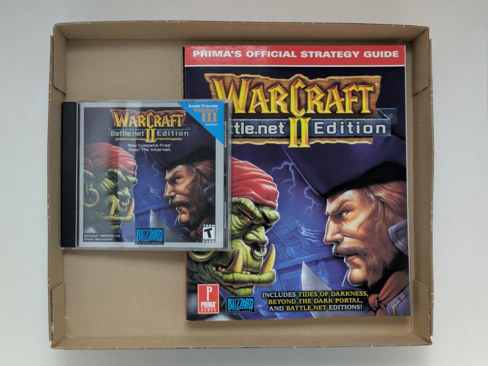 WarCraft II 2 Battle Chest (Windows/Mac, 1999) Big Box – Incomplete – Read