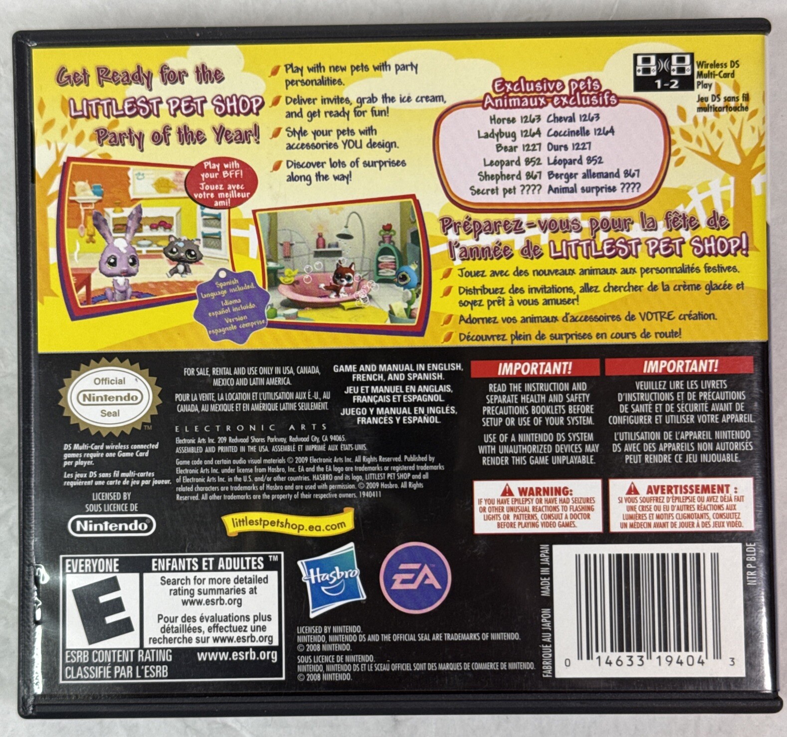 Littlest Pet Shop Country Friends – Nintendo DS Complete In Box 2008