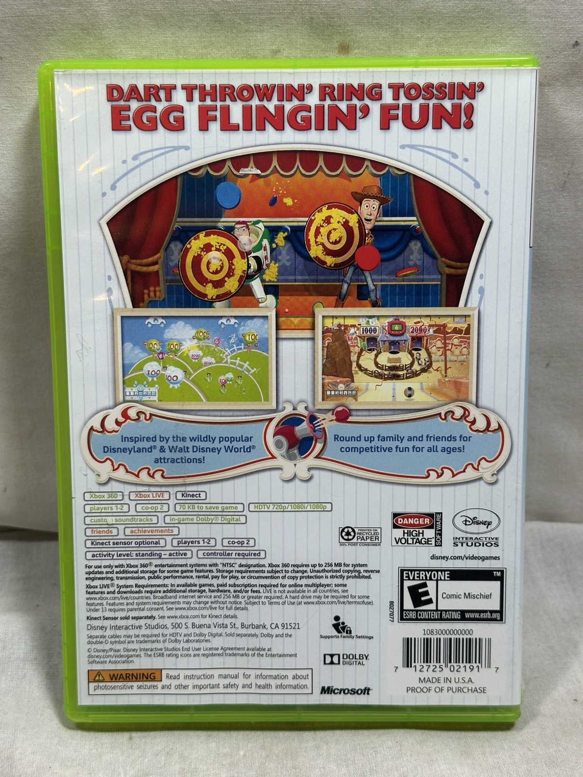 Toy Story Mania (Microsoft Xbox 360, 2012) Complete and Tested