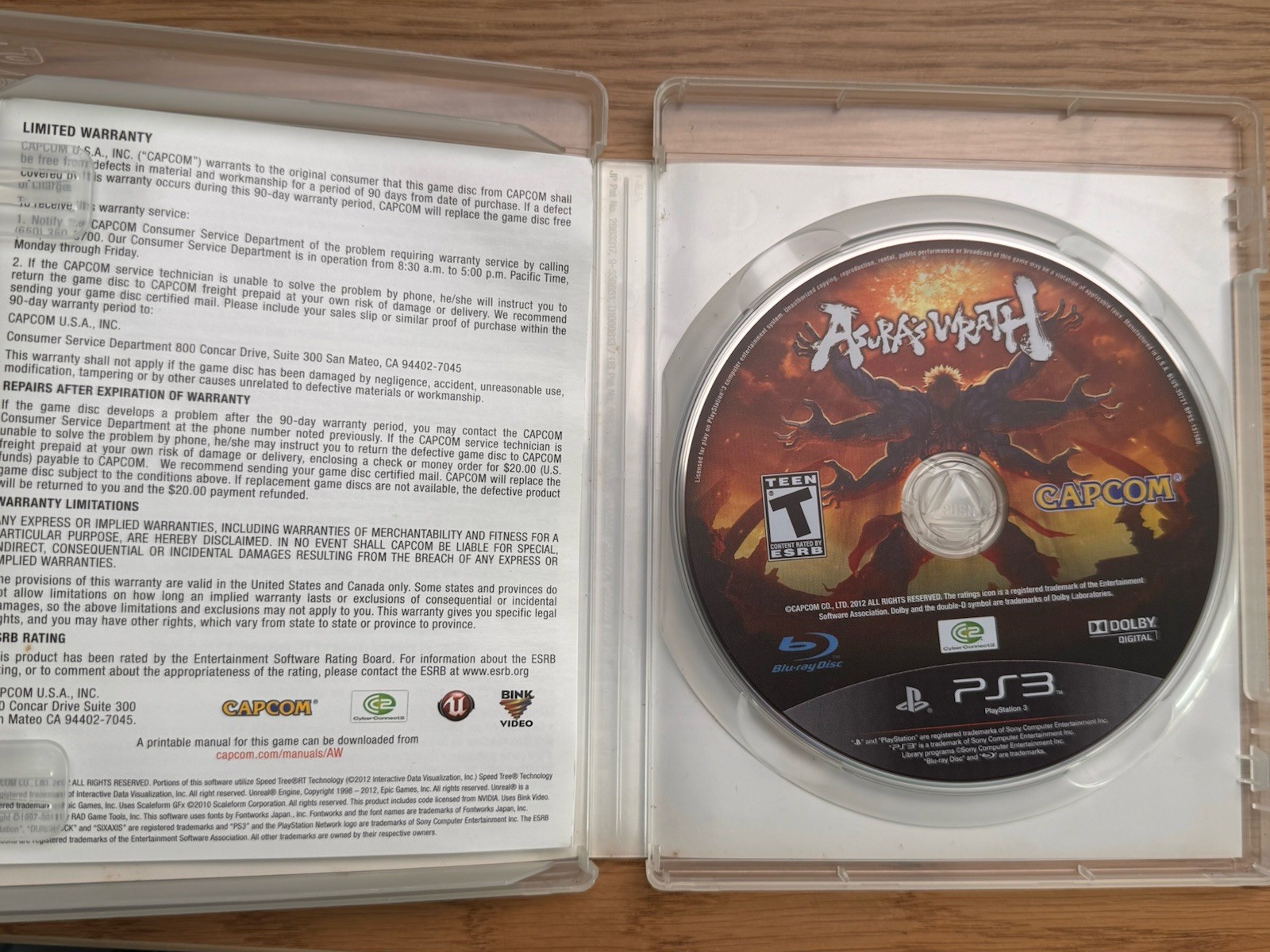 Asura’s Wrath (Sony PlayStation 3, 2012) PS3 [Tested]