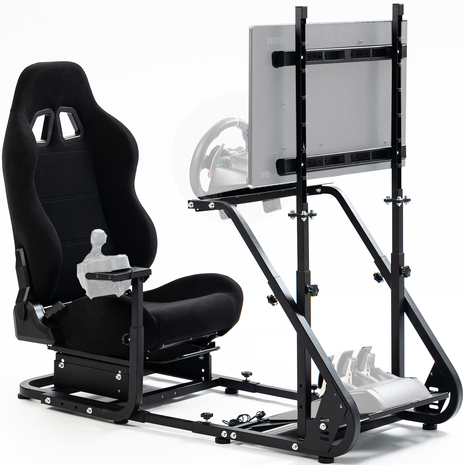 Marada Racing Simulator Cockpit with Monitor Stand Seat Fit Logitech G923 G920
