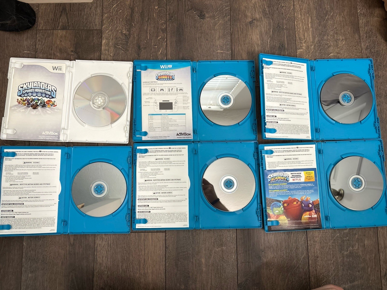 Skylanders Wii U 6 Game Lot – Spyro, Giants, Swap Force, Trap Team, Imaginators