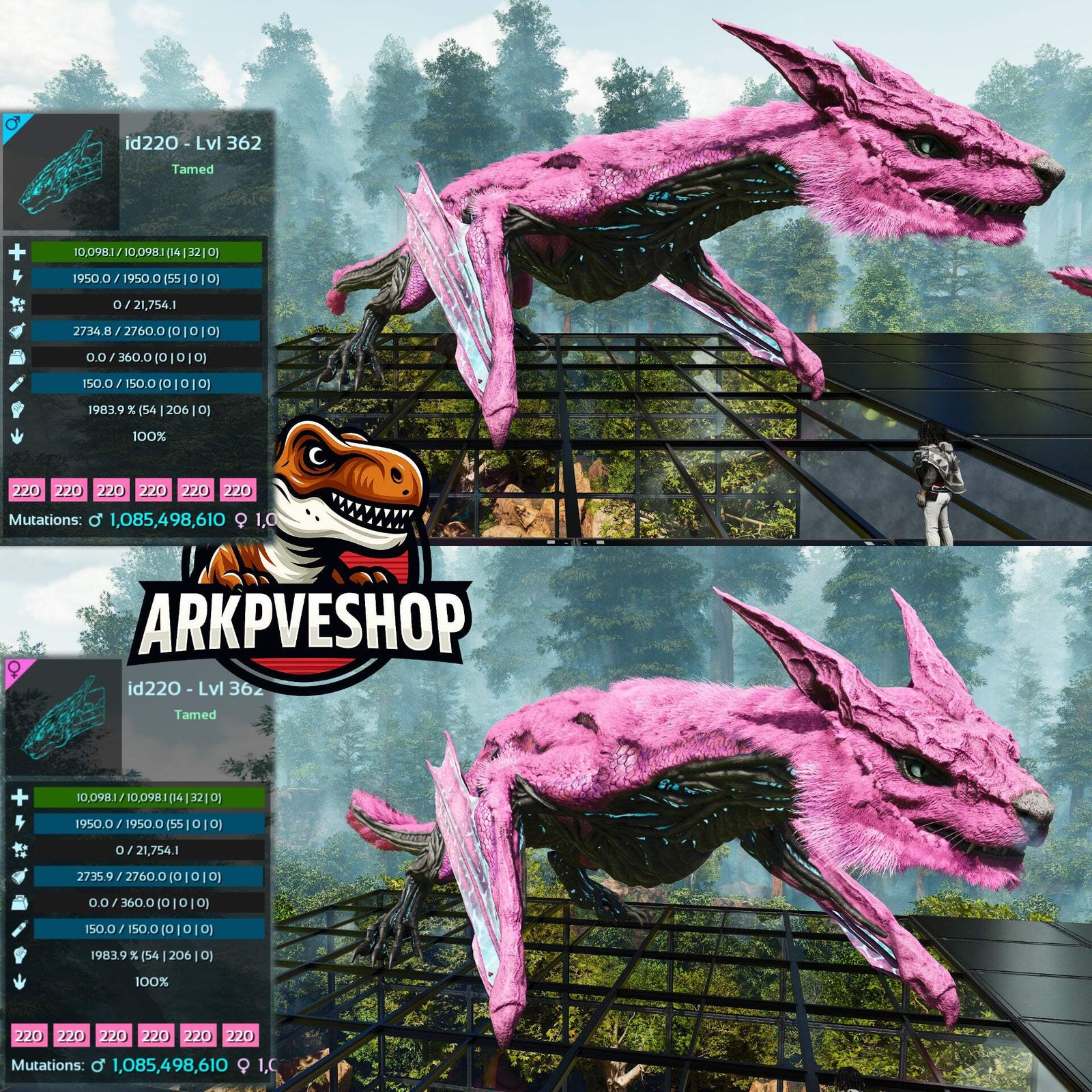 ASA PVE 🦖ARK Survival Ascended Managarmr 1983.9%Melee