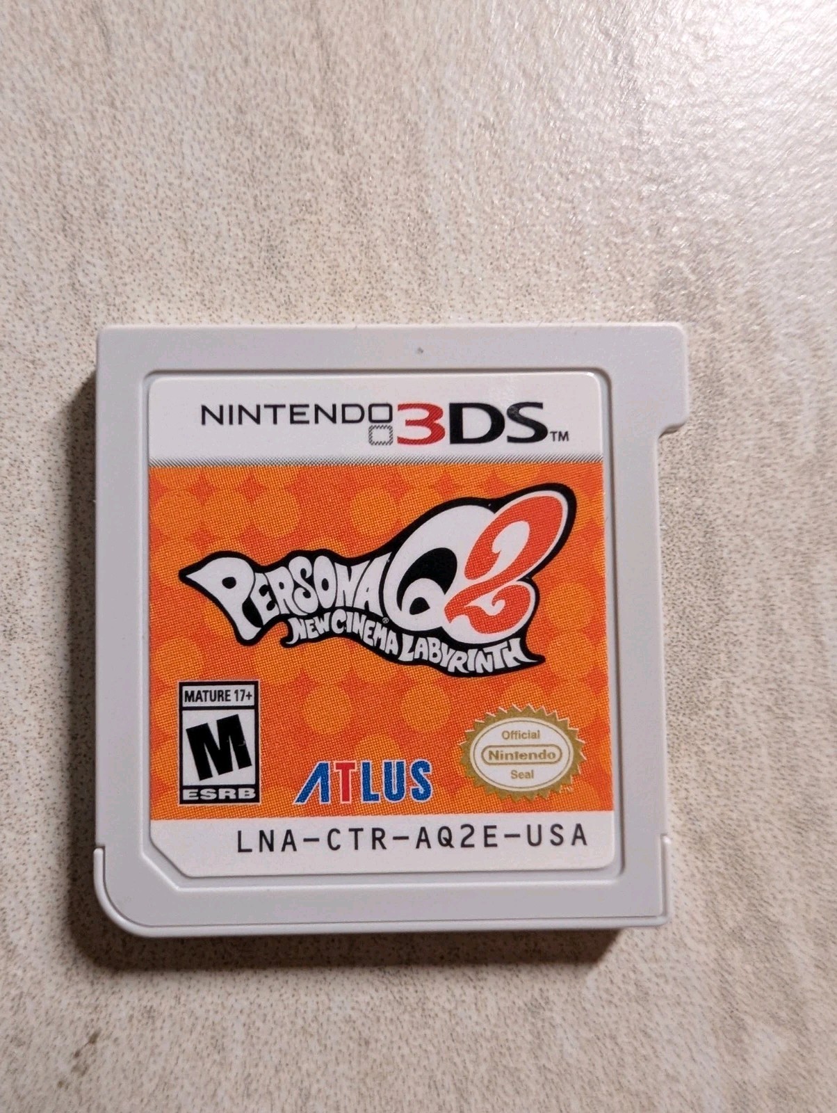 Persona Q2: New Cinema Labyrinth original case Nintendo 3DS US version
