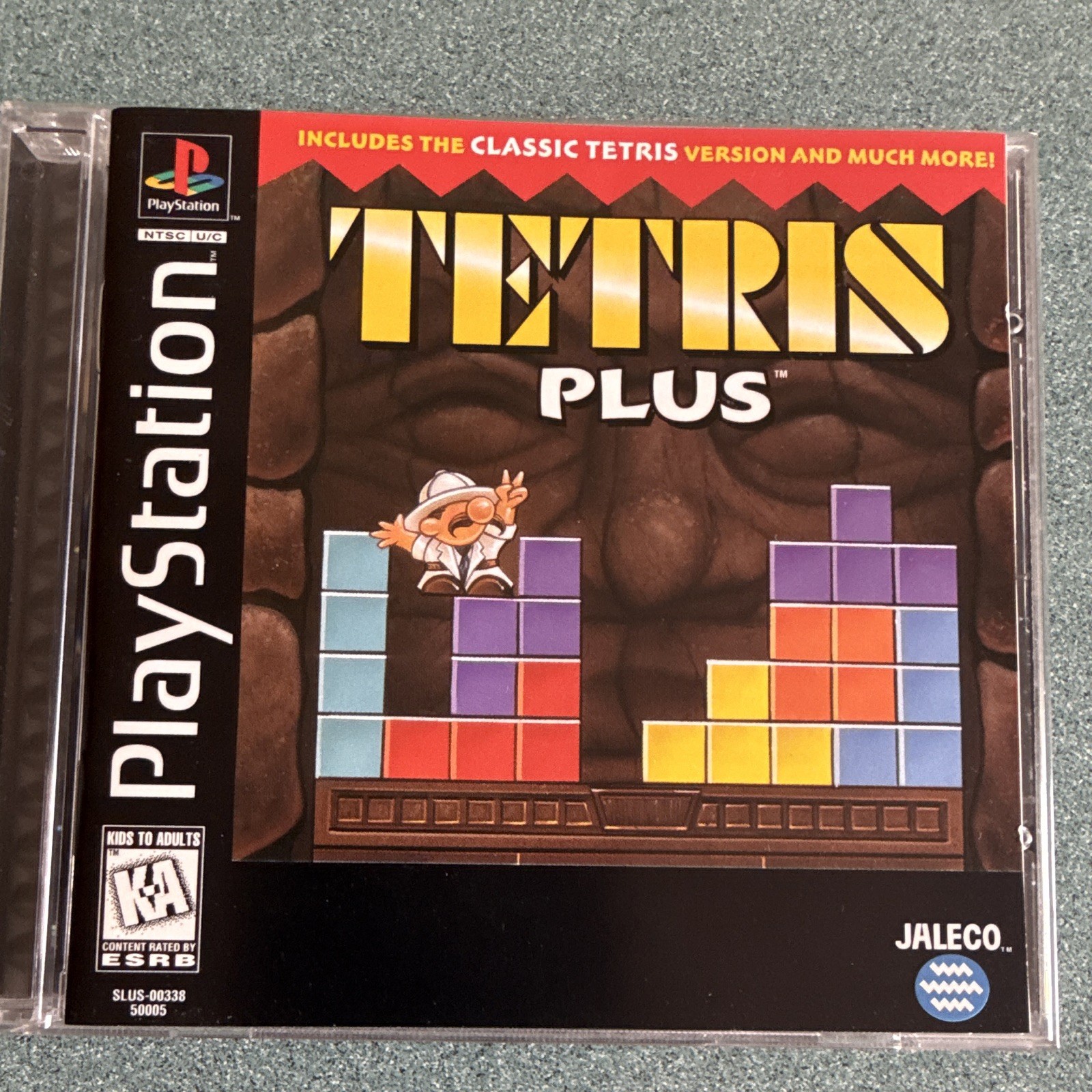 Jaleco Tetris Plus PS1 w/ Manual, KA NTSC-U/C (US/CA) 1996 Puzzle