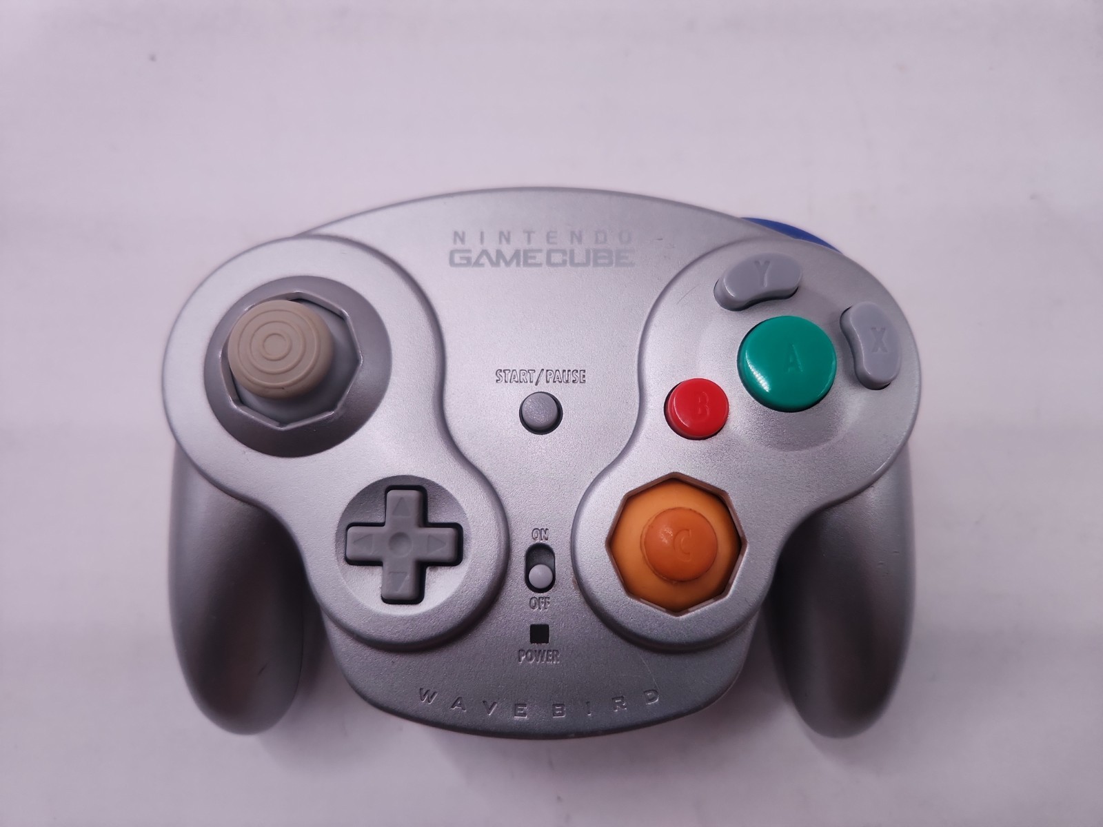 Nintendo Gamecube Wavebird Wireless Controller Platinum DOL-004 No Dongle
