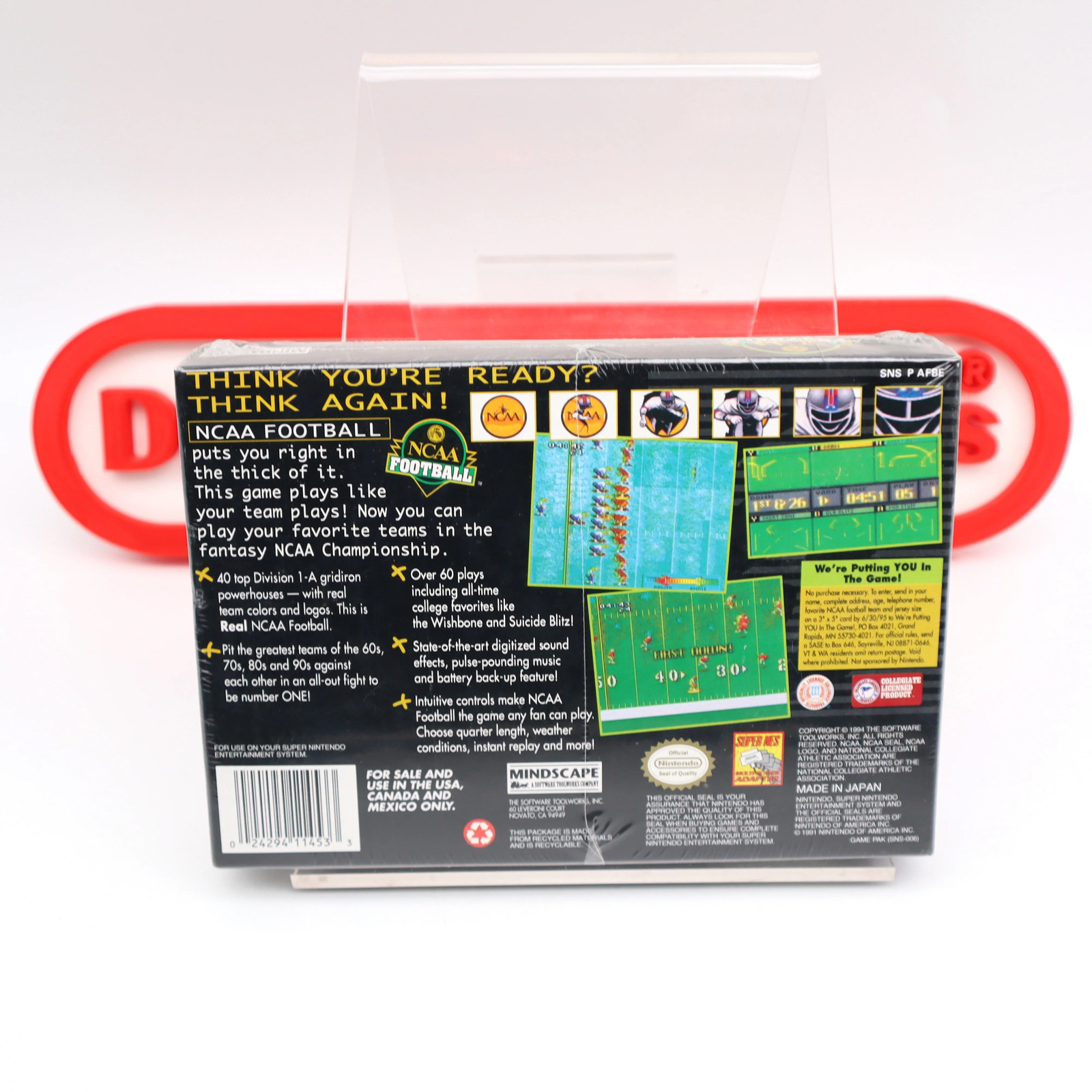SNES Super Nintendo NCAA COLLEGE FOOTBALL – NEW & Factory Sealed with V-Seam!