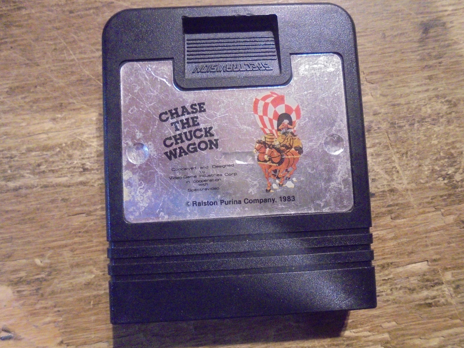 Super Rare CHASE THE CHUCKWAGON Atari 2600 Game Cartridge 1983 Ralston Purina