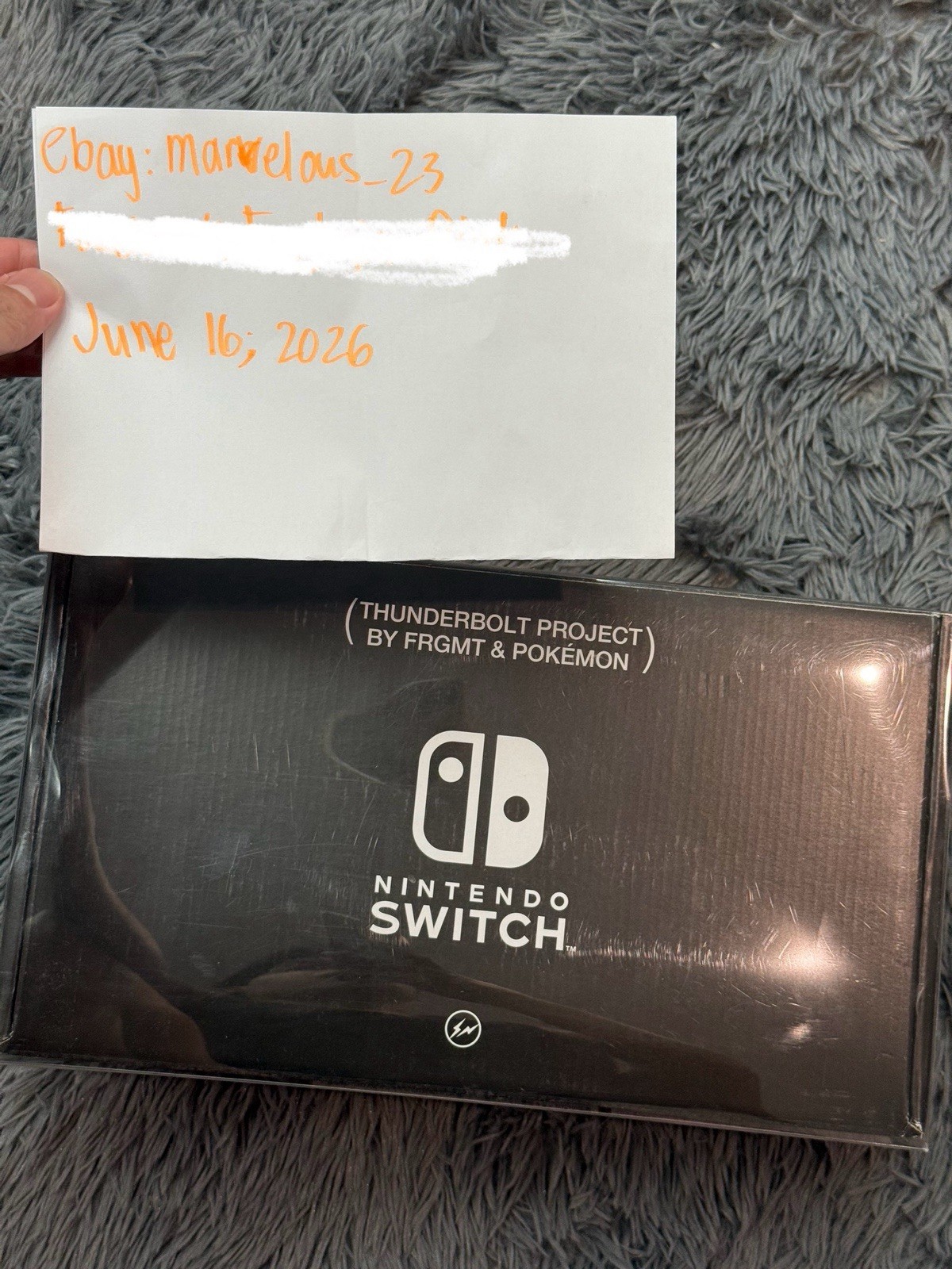 RARE Thunderbolt Project x Fragment x Pokemon Nintendo Switch + includes receipt