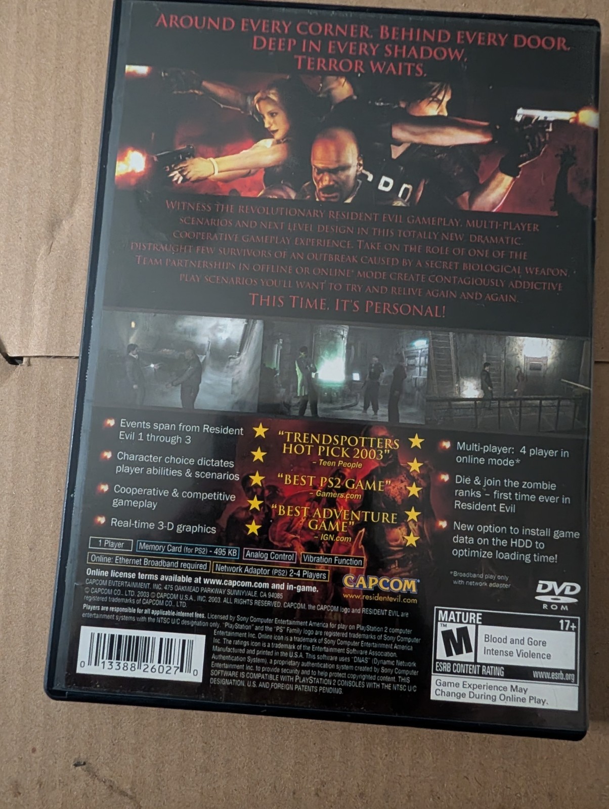 Resident Evil Outbreak 1&2 + Resident Evil Dead Aim PS2